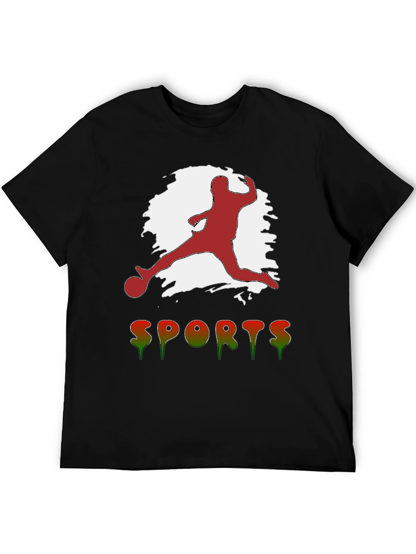 Black Sports Themed Graphic Tee view 5