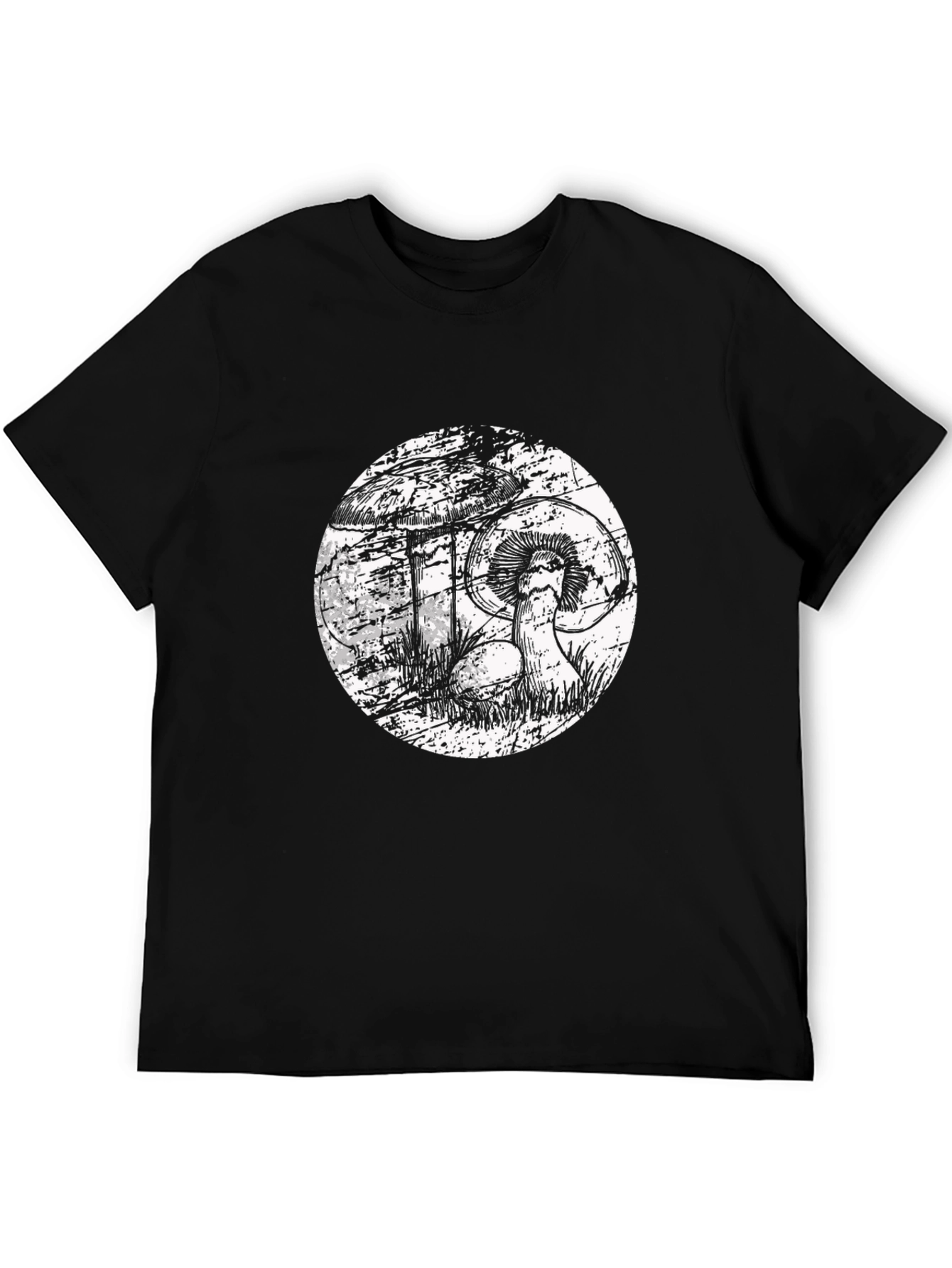 Black Mushroom Graphic Tee - Unique Design, Casual Style view 5