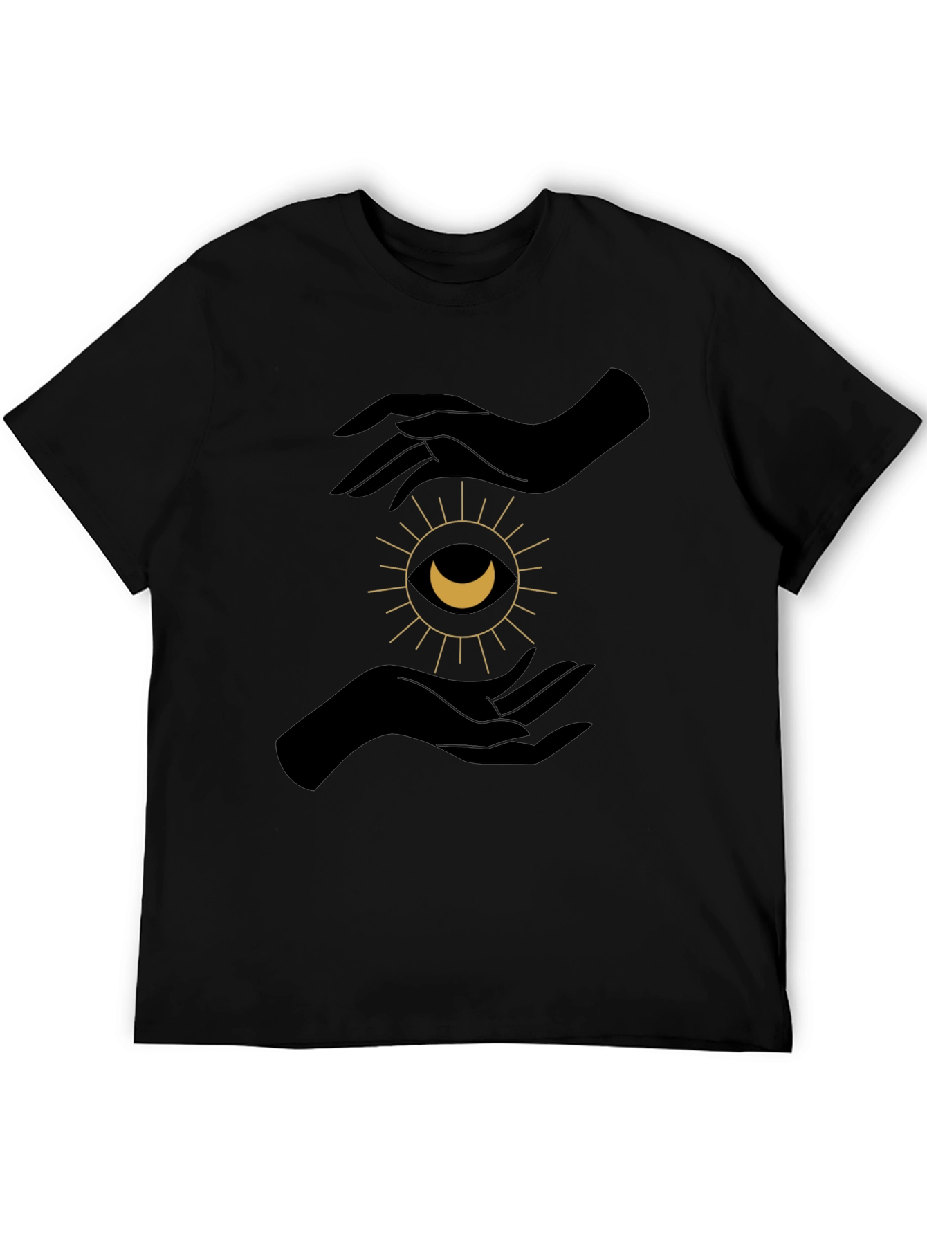 Black Mystic Hands Graphic Tee - Stylish Unisex T-Shirt view 5