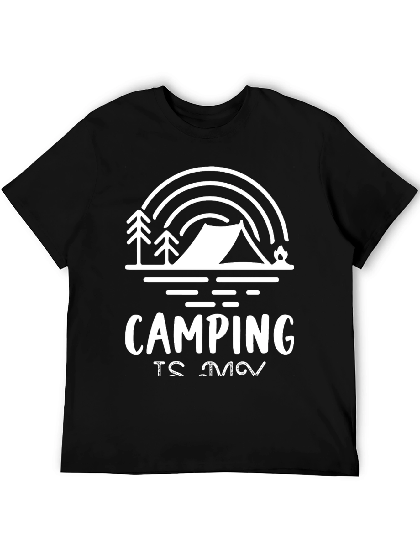 Black Camping is My Happy Place Graphic Tee view 5