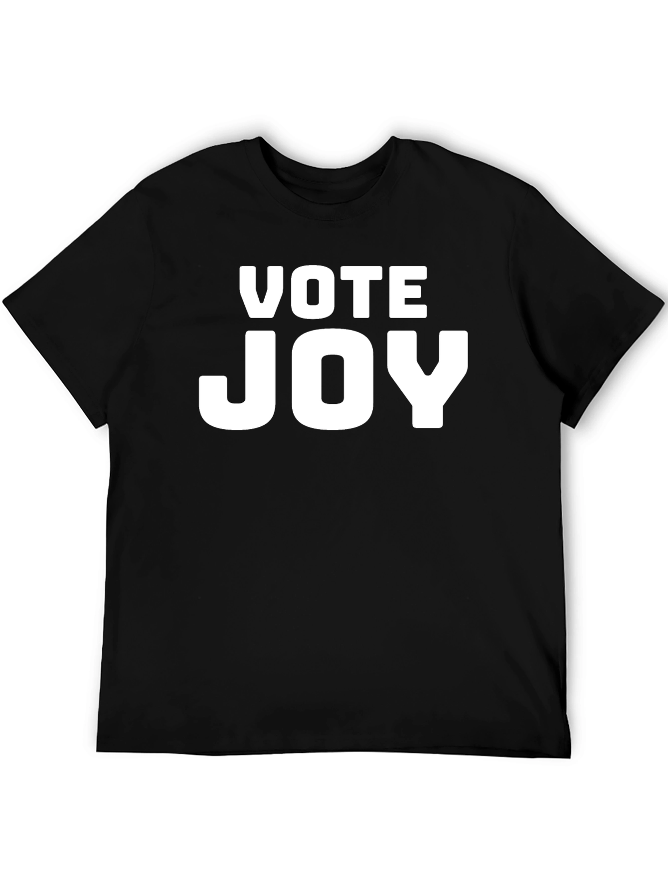 Black Vote Joy T-Shirt - Black Crew Neck Tee view 5