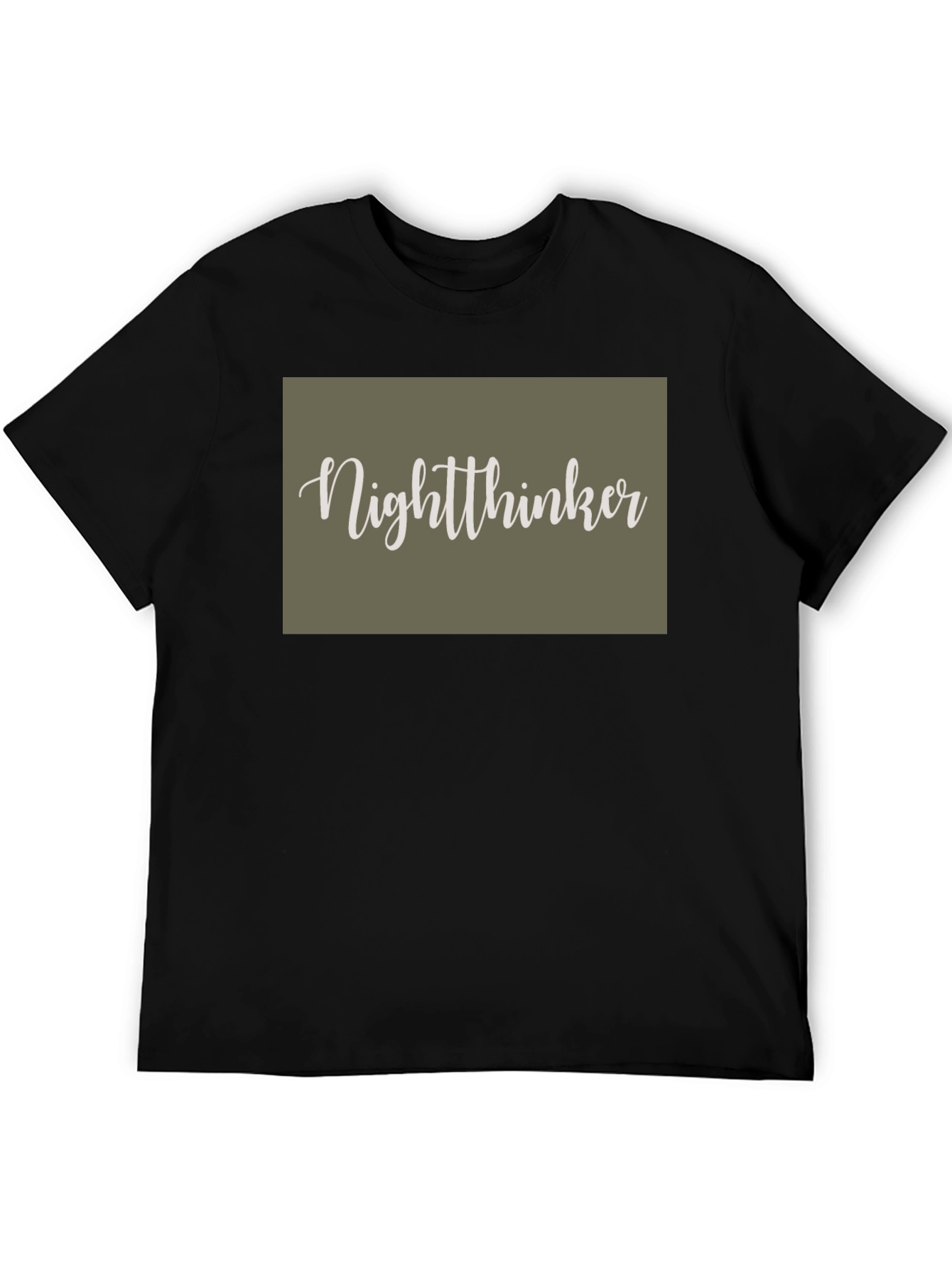 Black Nightthinker Graphic Tee - Soft Black Cotton view 5