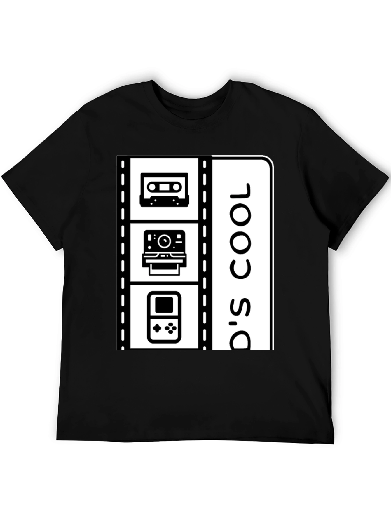 Black 90's Cool Nostalgic T-Shirt view 5