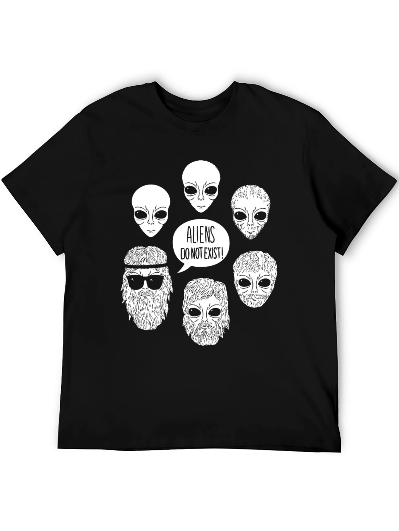 Black Aliens Do Not Exist Graphic Tee view 5