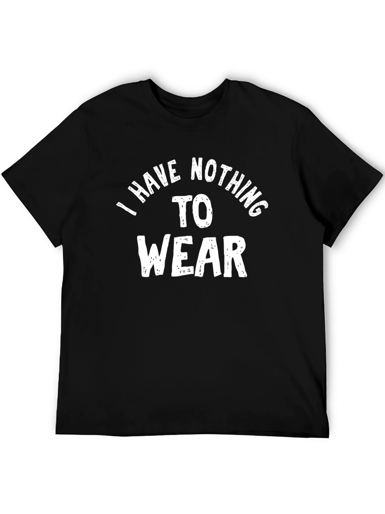 Black Funny 'Nothing To Wear' Black T-Shirt view 5
