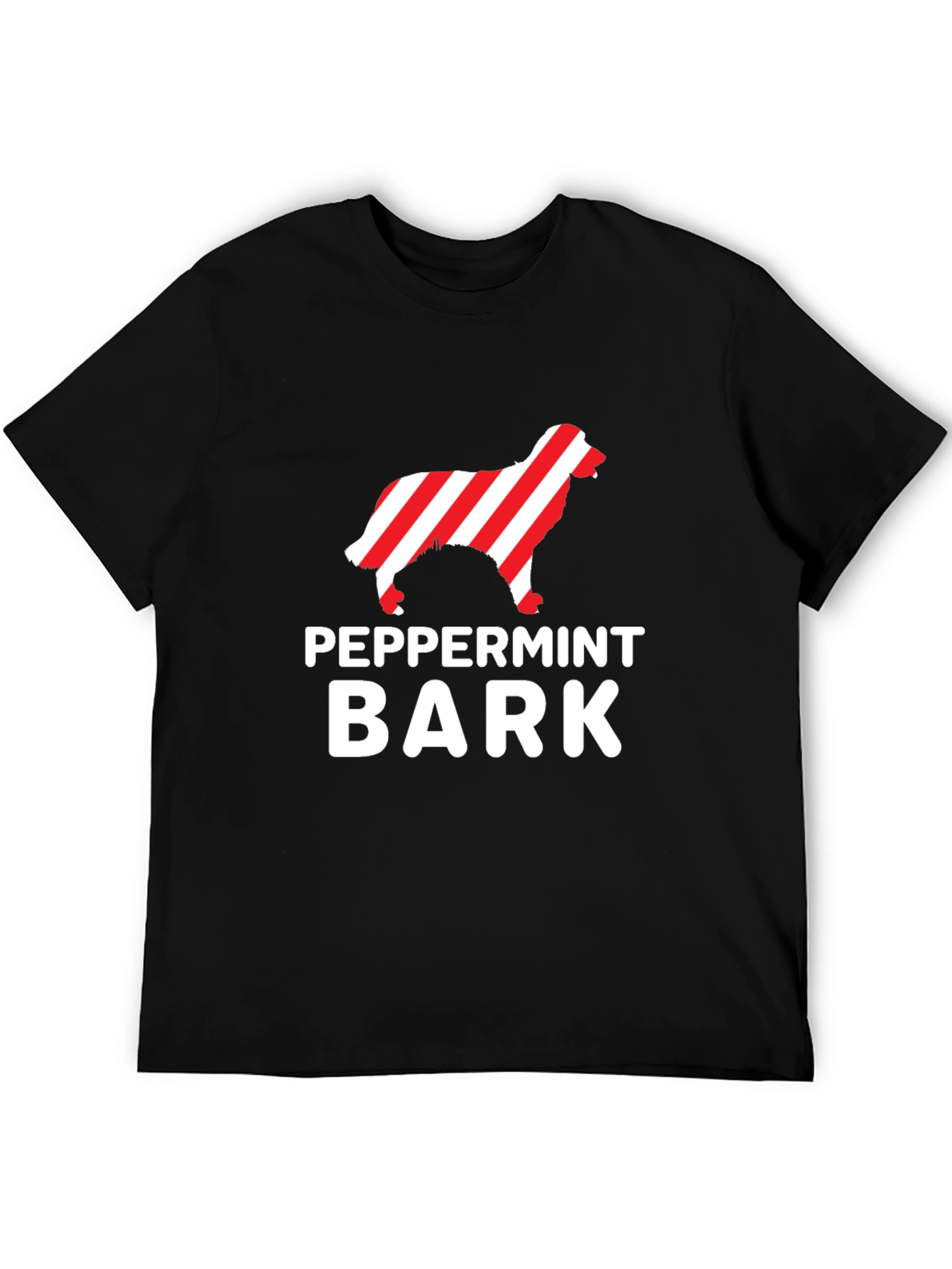 Black Peppermint Bark Dog Lover Black Tee view 5
