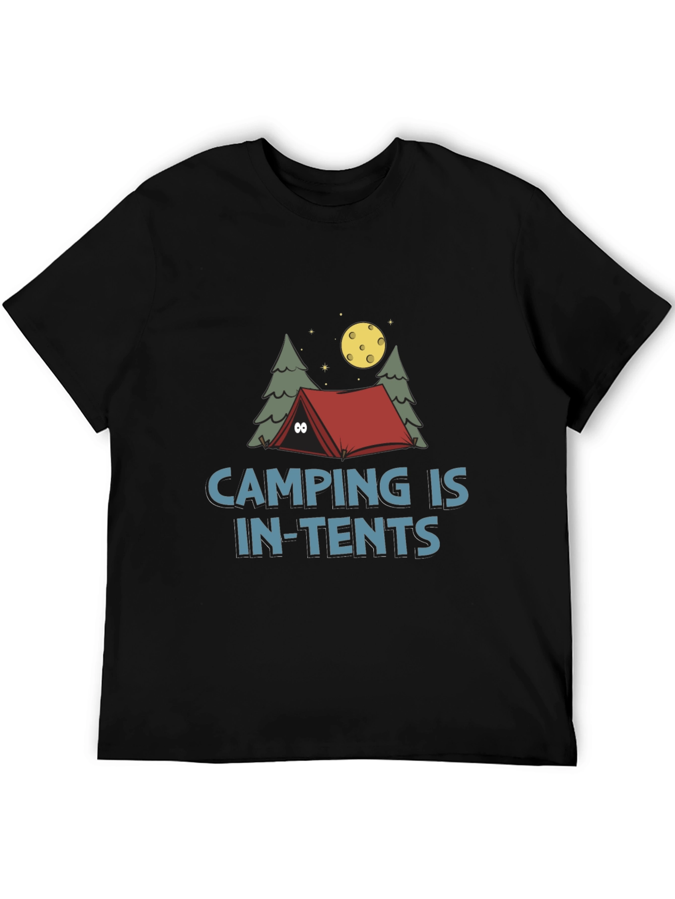 Black Camping Is In-Tents Funny Graphic Tee view 5