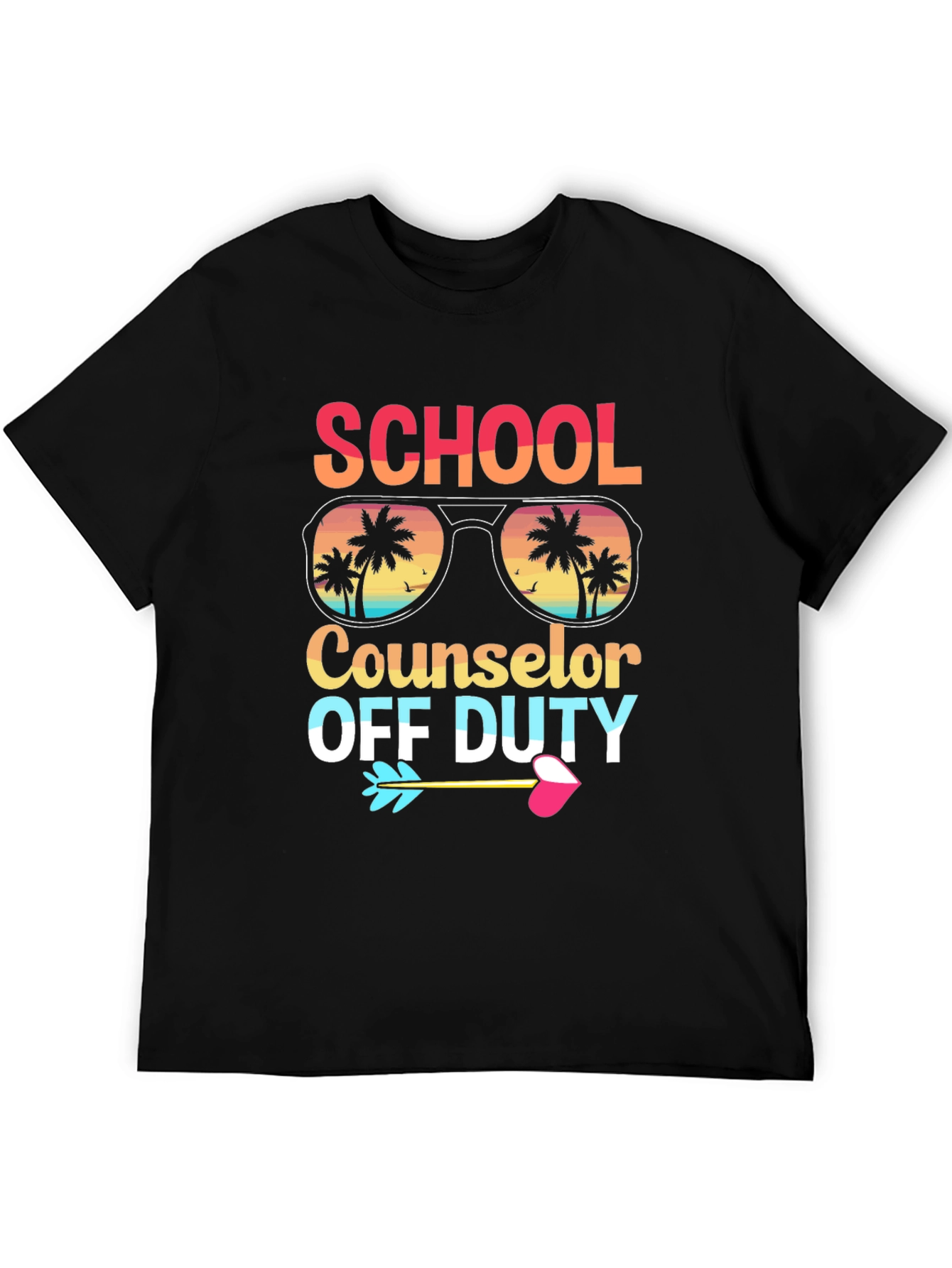 Black School Counselor Off Duty Graphic T-Shirt view 5