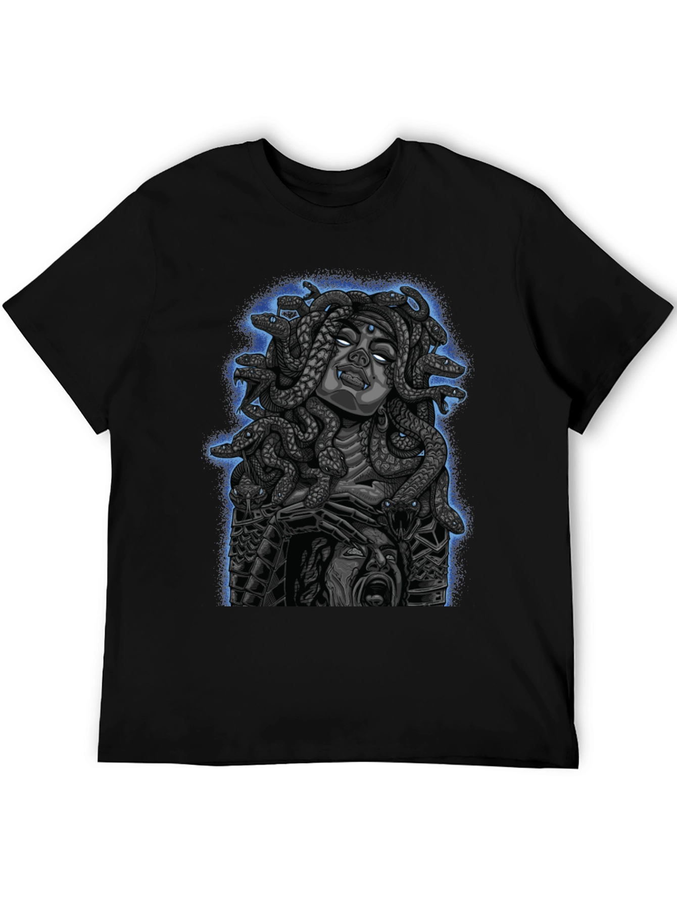 Black Medusa Graphic Print Tee - Mythical Style view 5