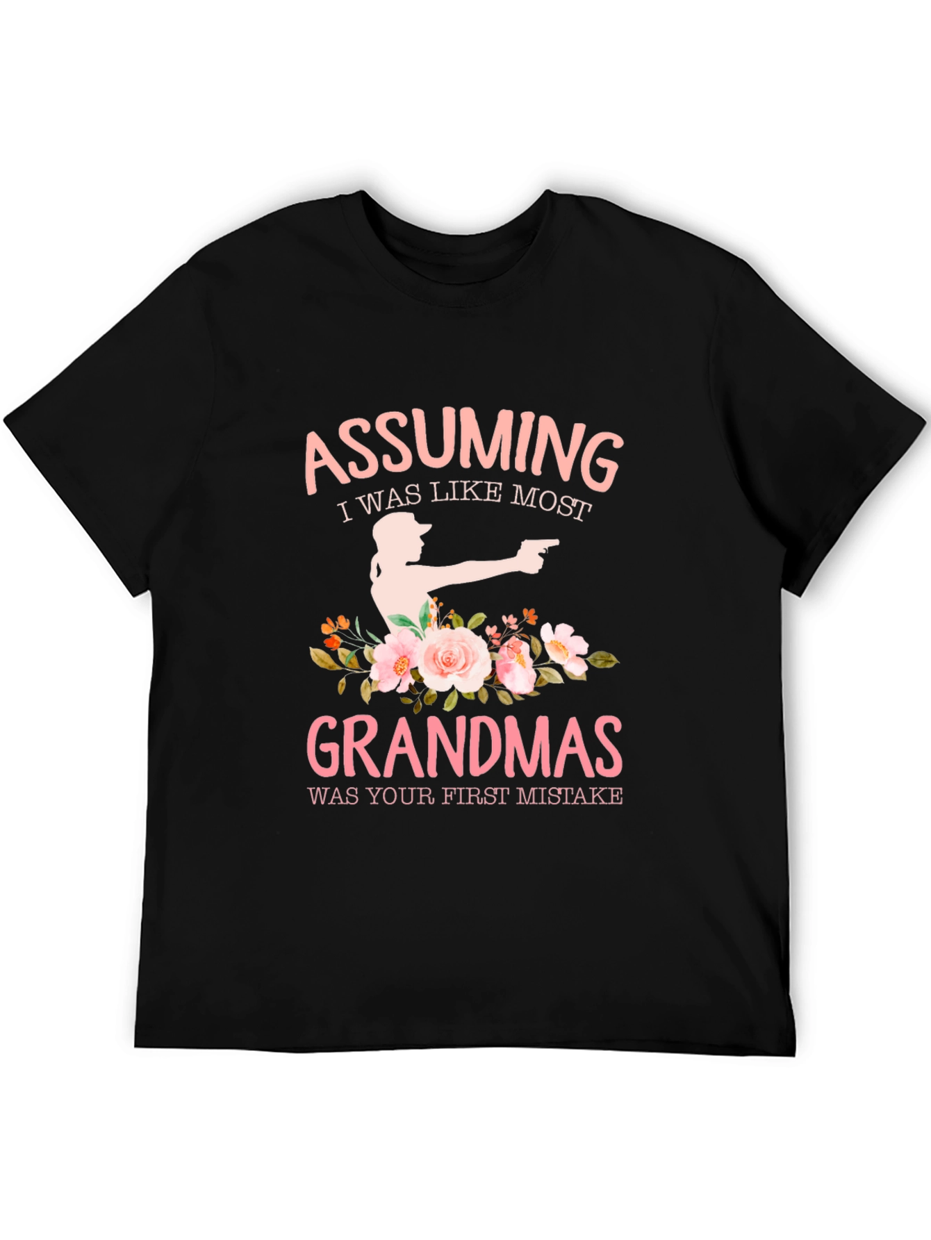 Black Assuming Grandmas T-Shirt, Gun Owner Tee view 5
