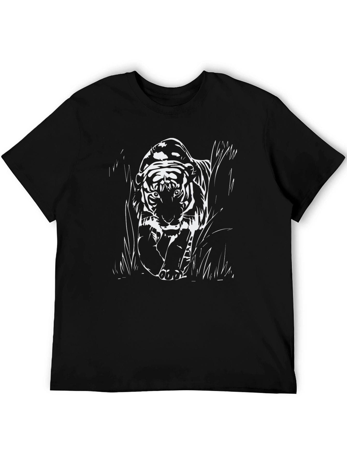 Black Black Tiger Graphic Tee - Urban Cool view 5