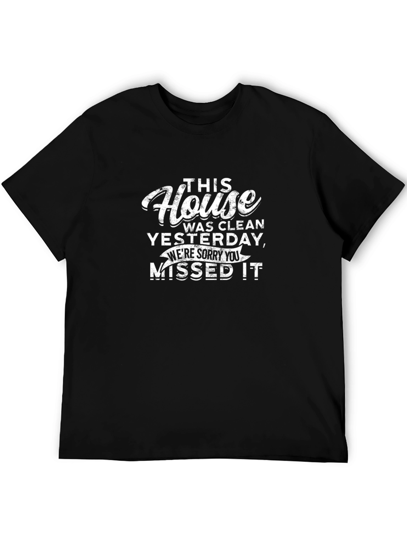 Black Funny House Cleaning T-Shirt view 5