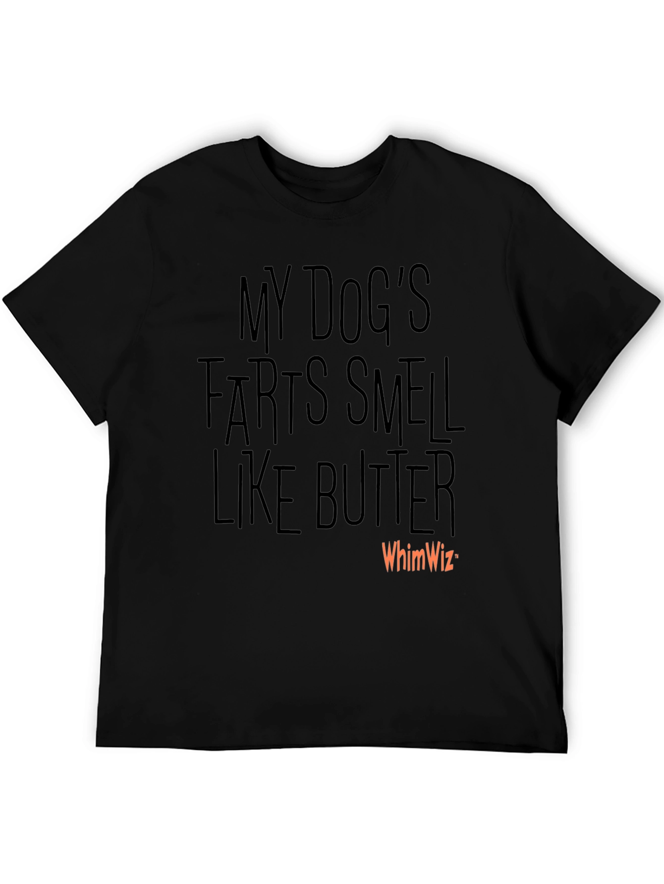 Black Funny Dog Fart Butter Scent Graphic T-Shirt view 5