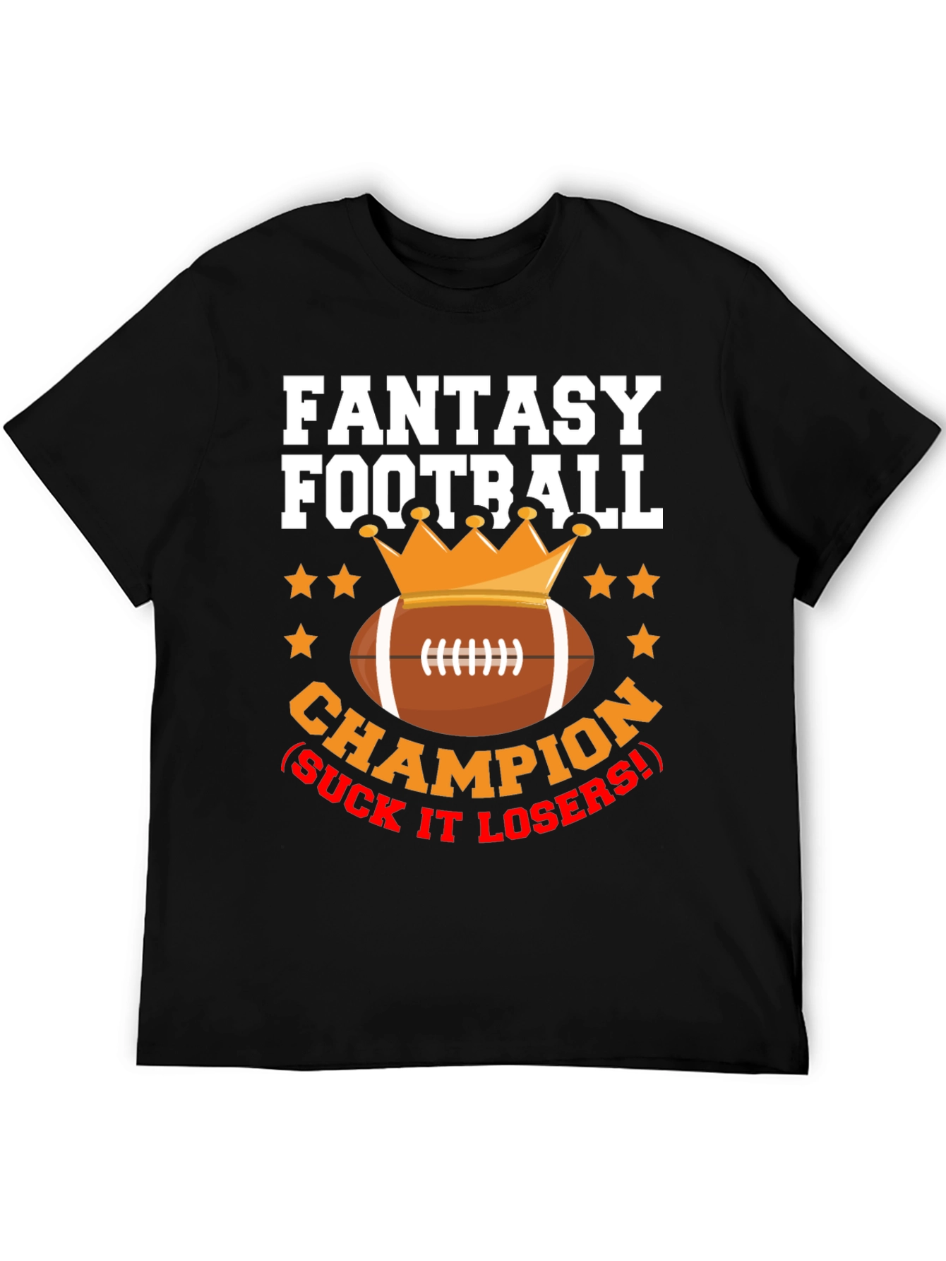 Black Fantasy Football Champion Graphic Tee view 5