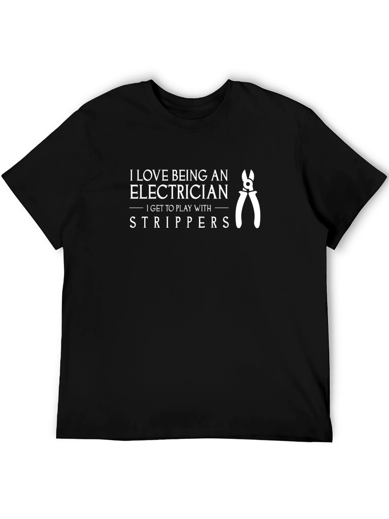 Black Electrician Strippers Graphic Tee - Funny Humor Gift view 5