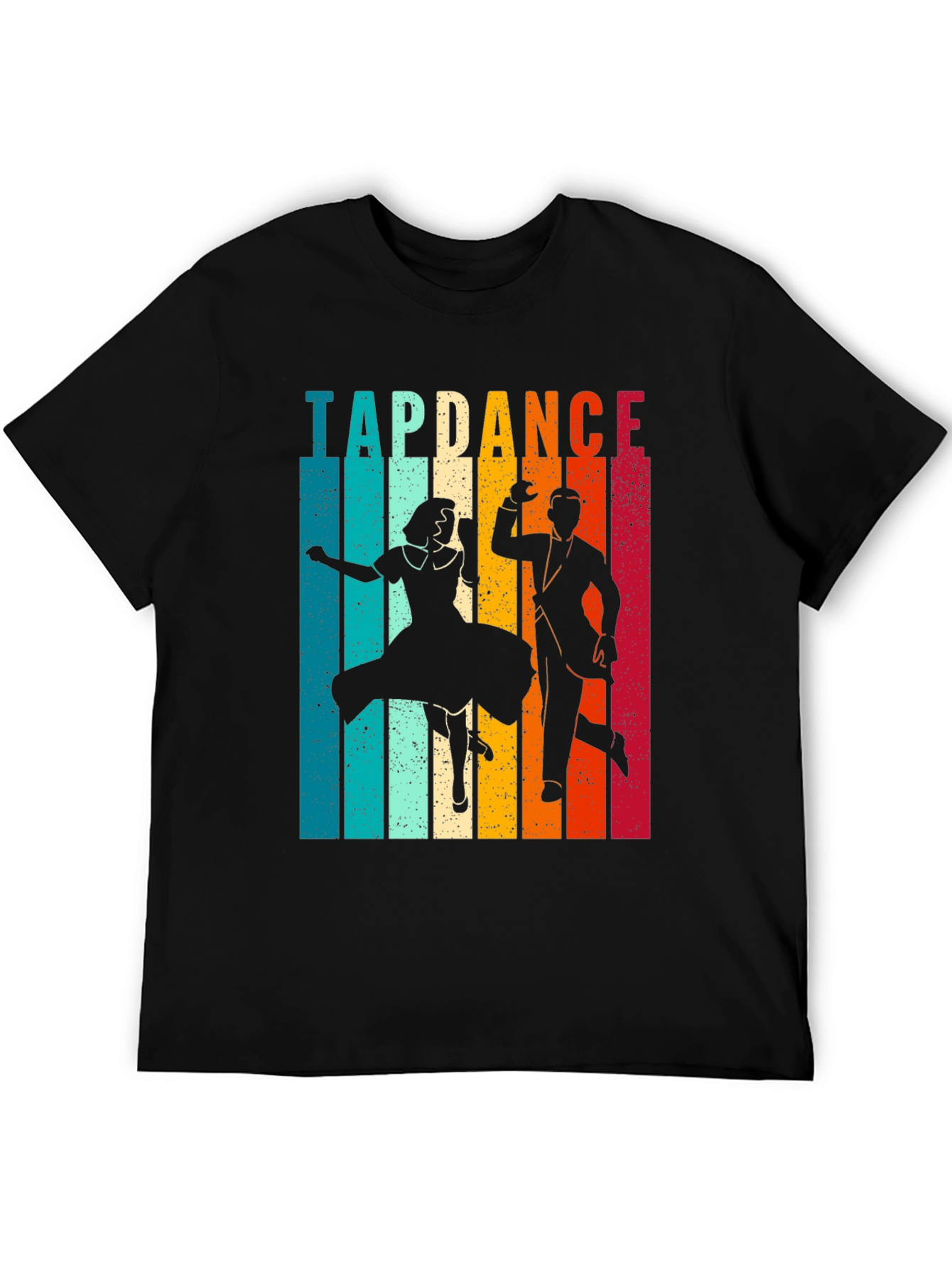 Black Retro Tap Dance T-Shirt - Vintage Dancer Tee view 5