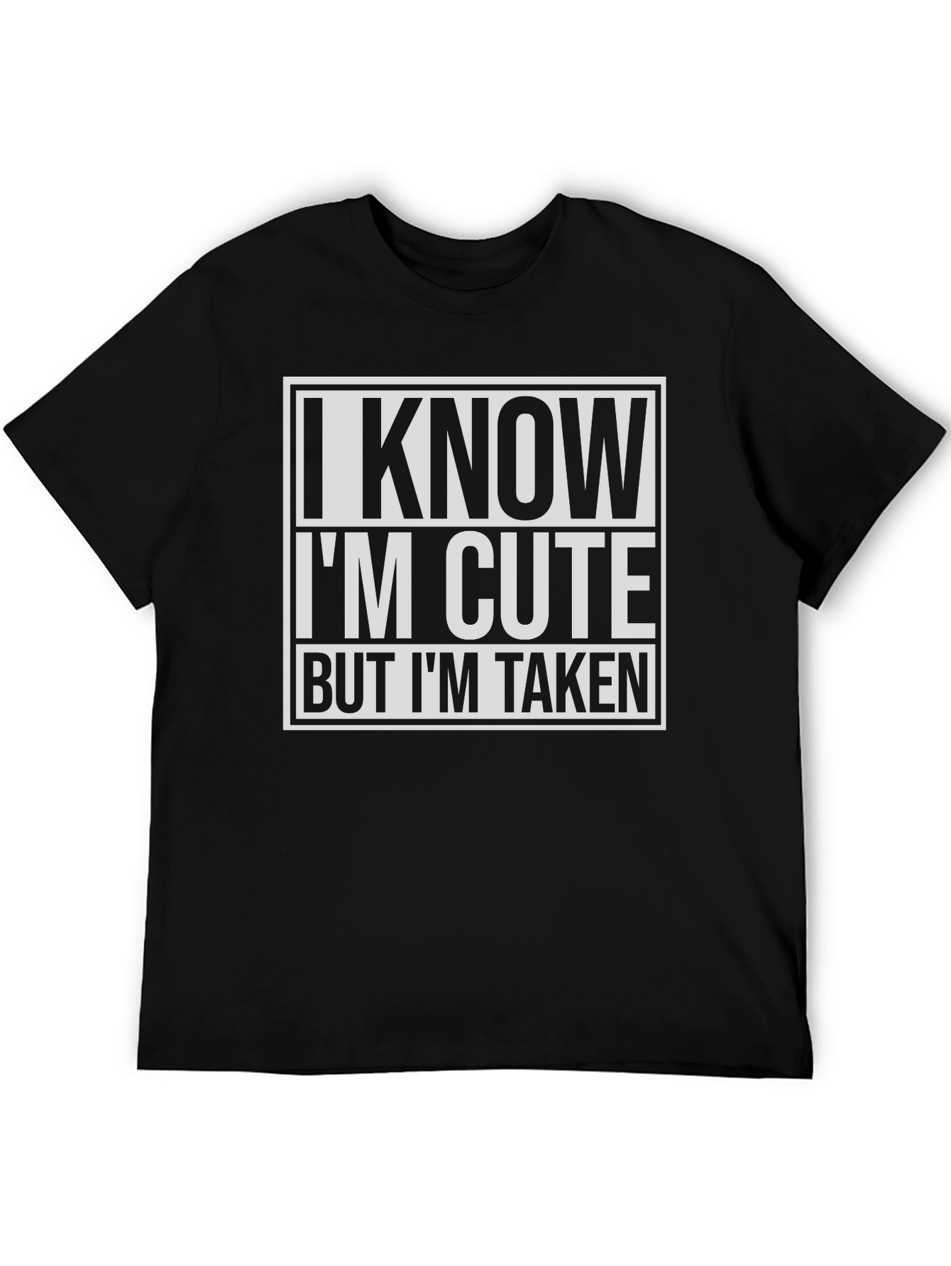 Black I Know I'm Cute T-Shirt - Stylish Graphic Tee for Men view 5