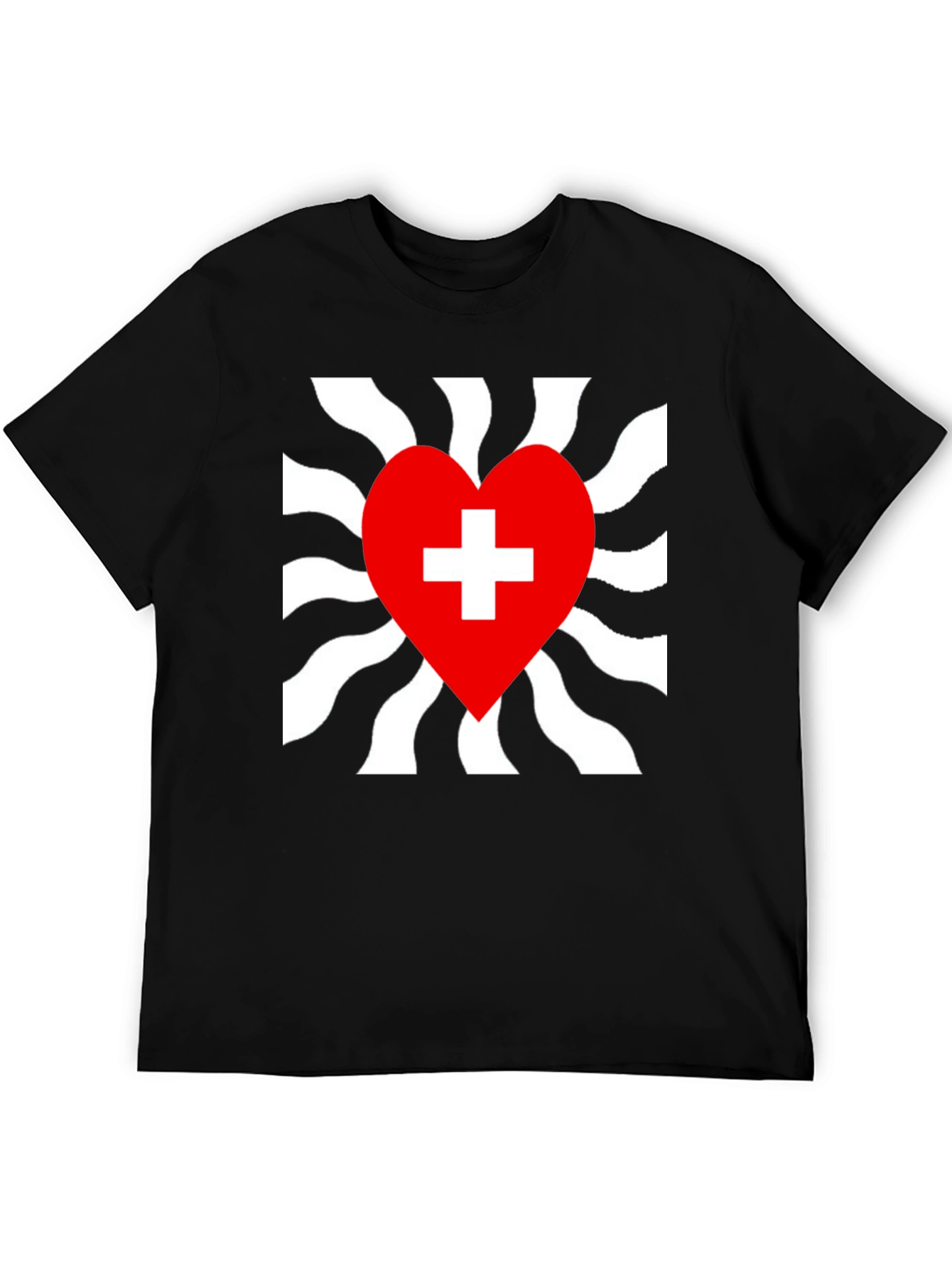 Black Heart Plus Graphic Tee - Stylish Black T-Shirt view 5