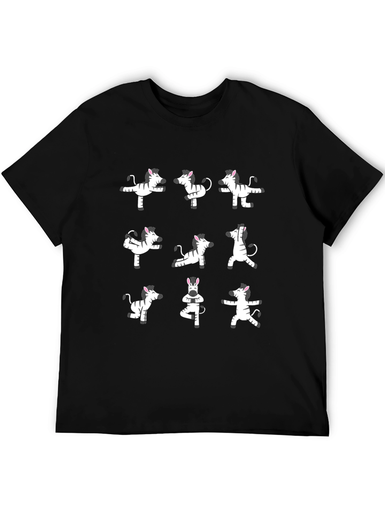 Black Zebra Yoga T-Shirt - Funny Animal Lover Tee view 5