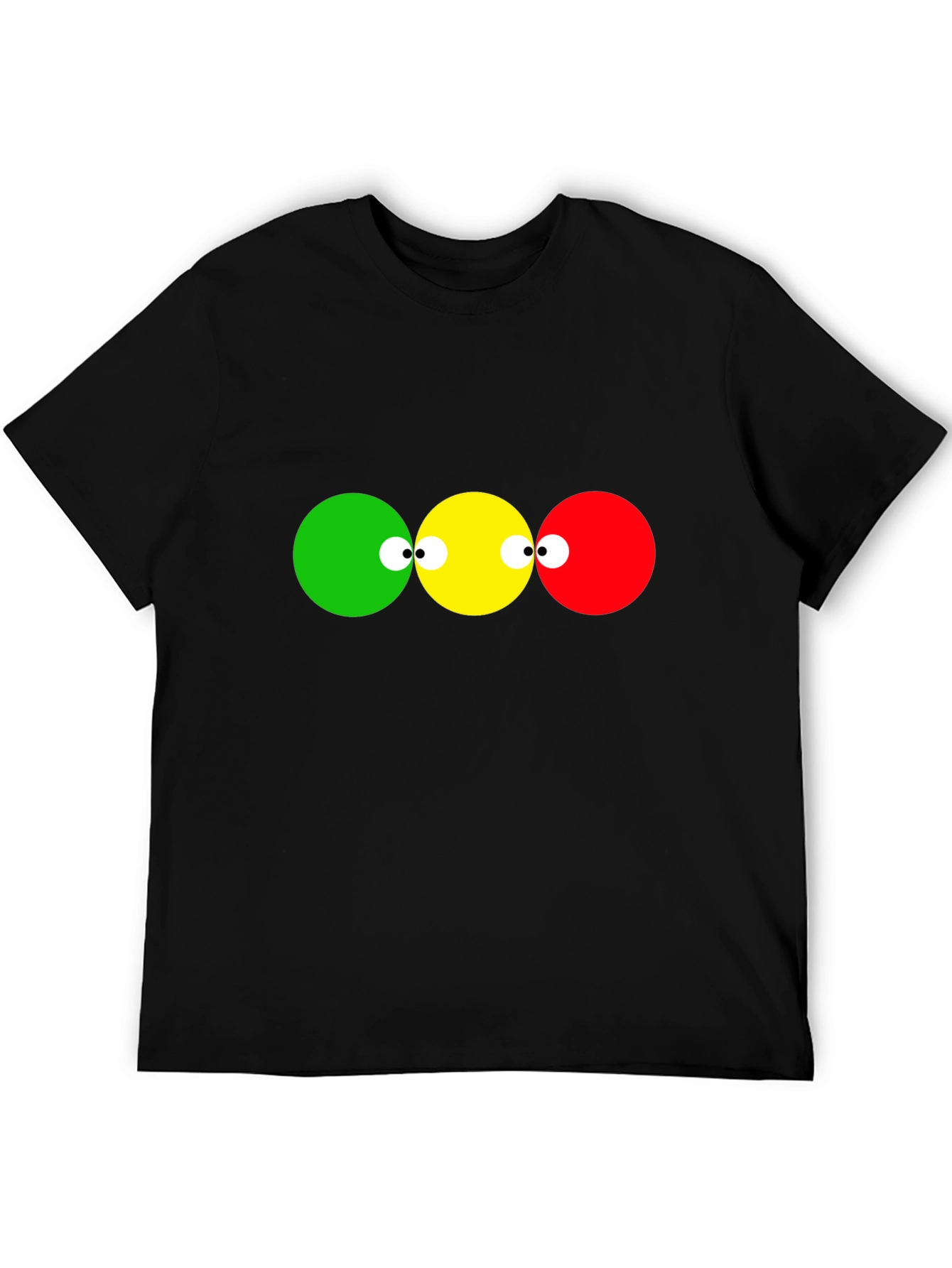 Black Funny Traffic Light T-Shirt view 5