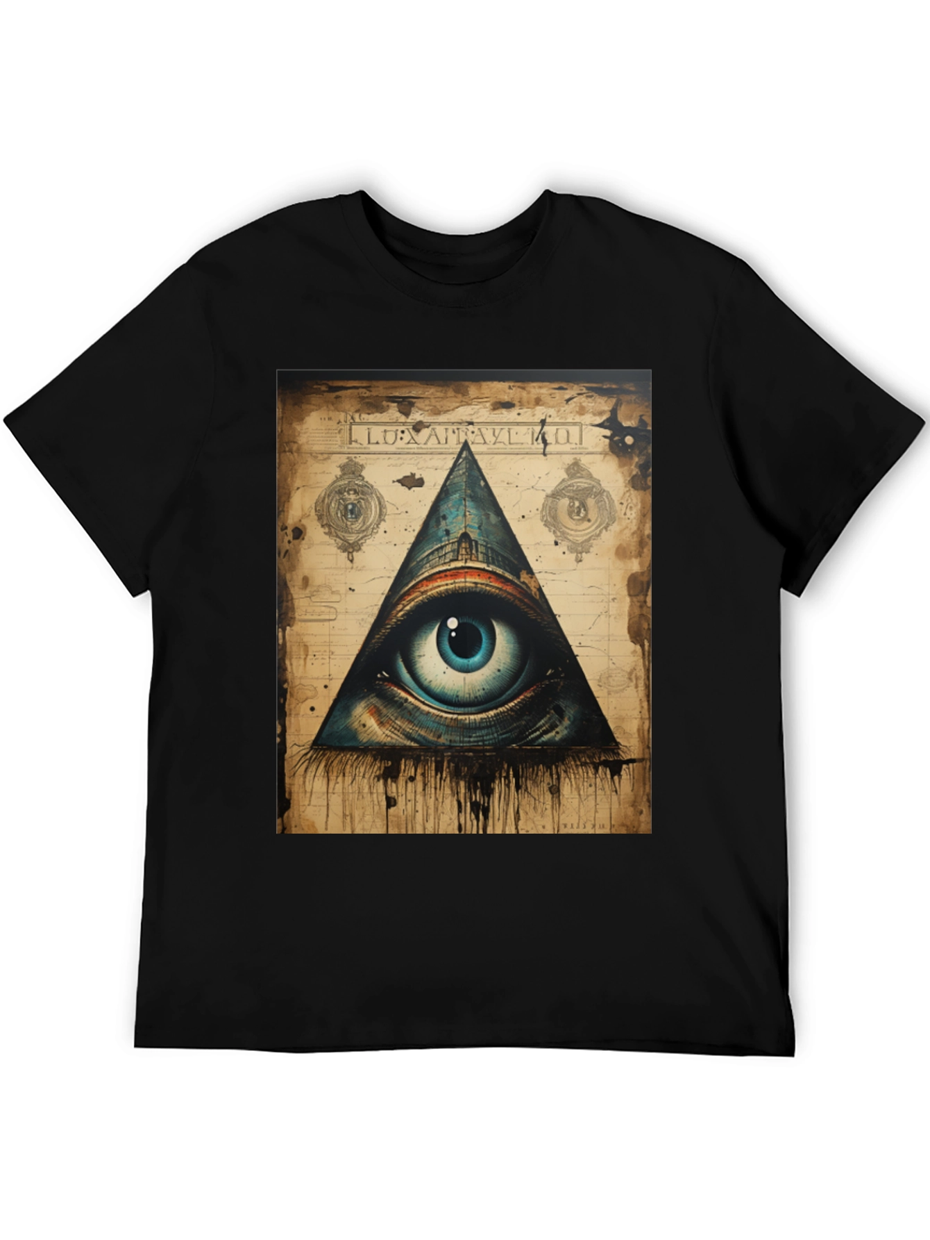 Black All Seeing Eye Graphic Tee view 5