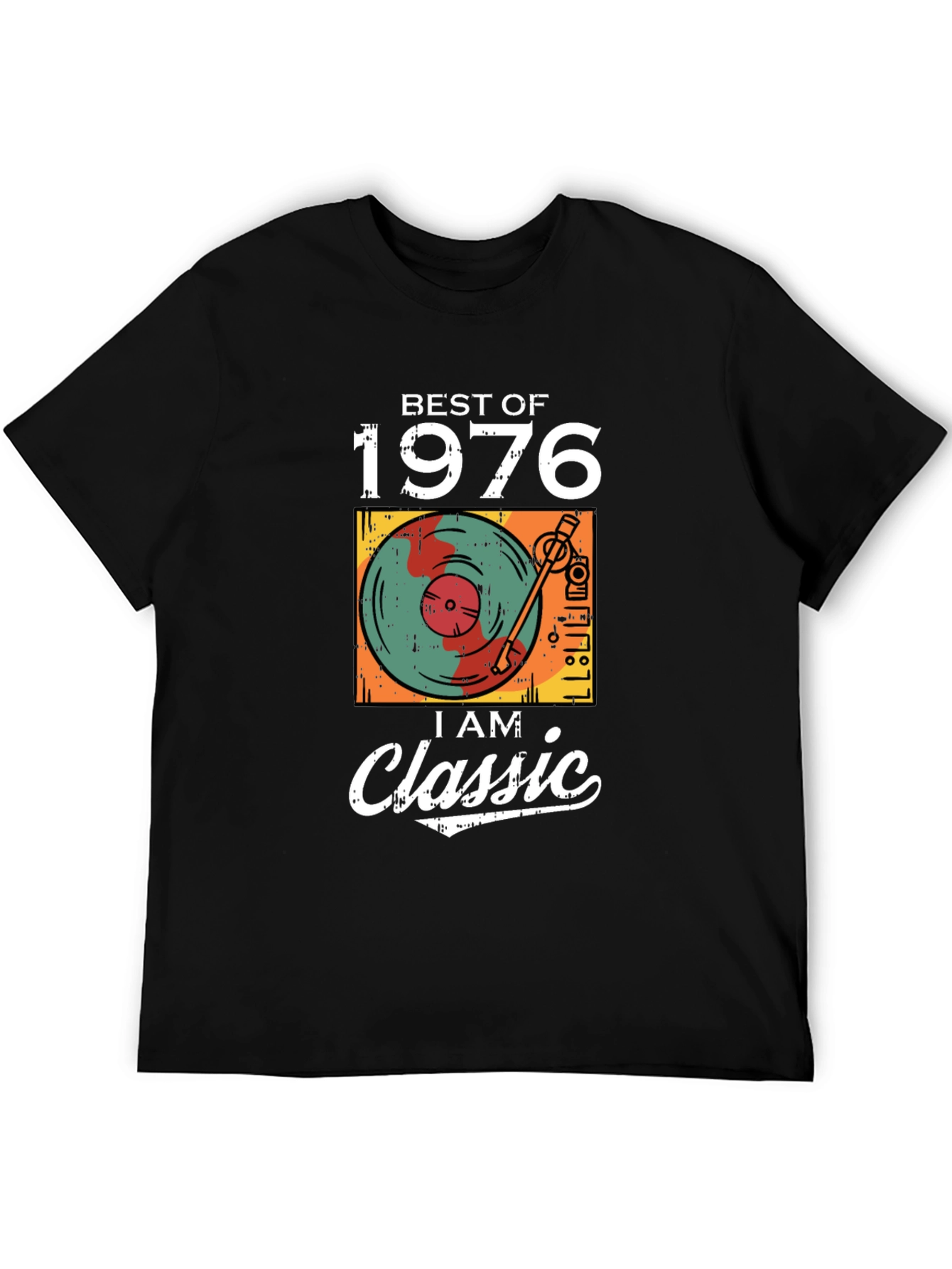 Black Best of 1976 Classic Graphic T-Shirt view 5