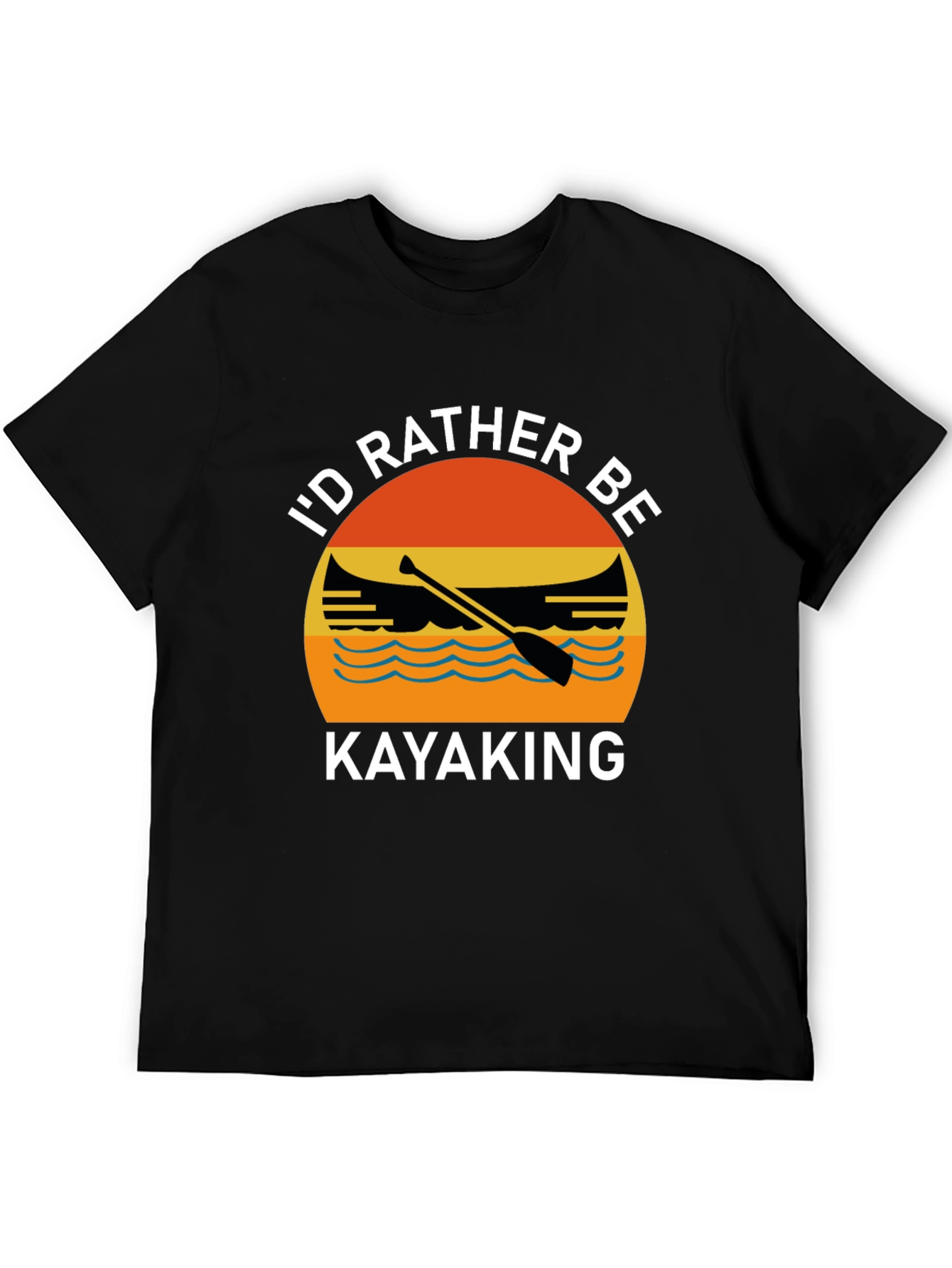Black Kayaking Graphic T-Shirt view 5