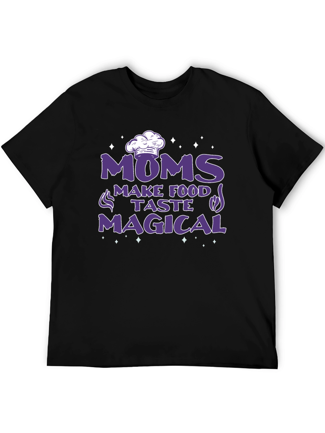 Black Moms Make Food Taste Magical Black T-Shirt view 5