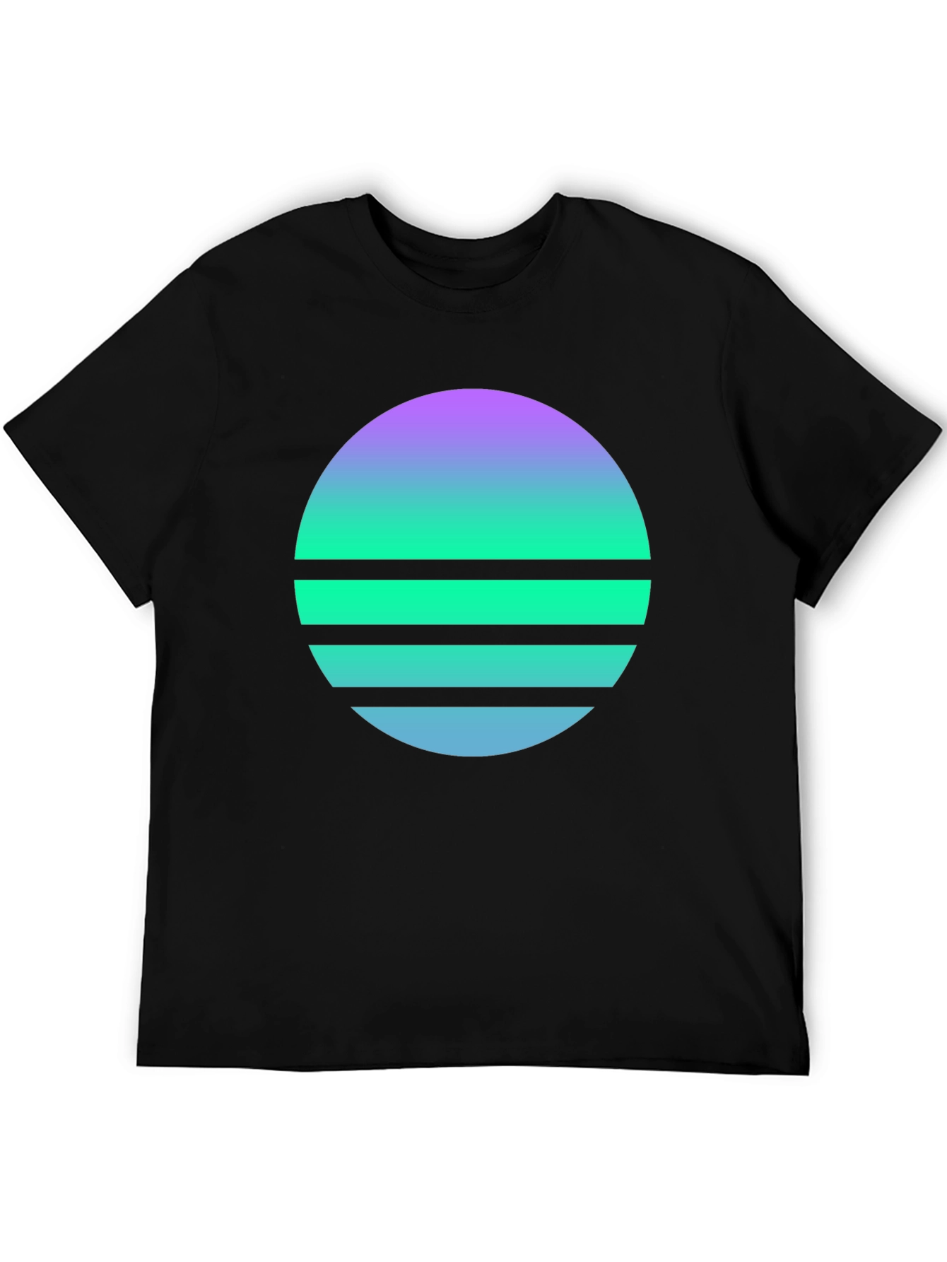 Black Retro Sunset Graphic Tee - Stylish Comfort view 5