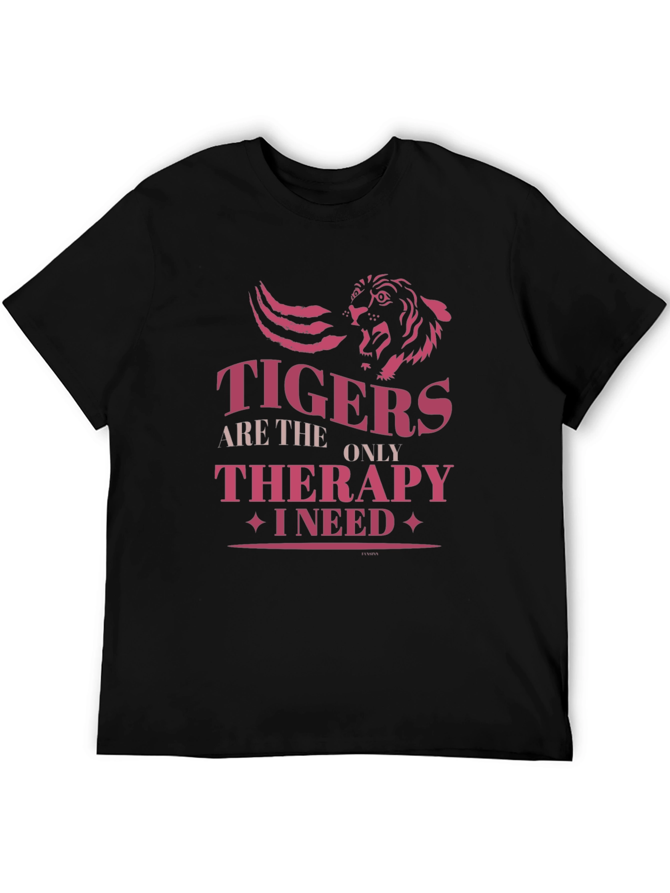 Black Tigers Are The Only Therapy I Need T-Shirt view 5