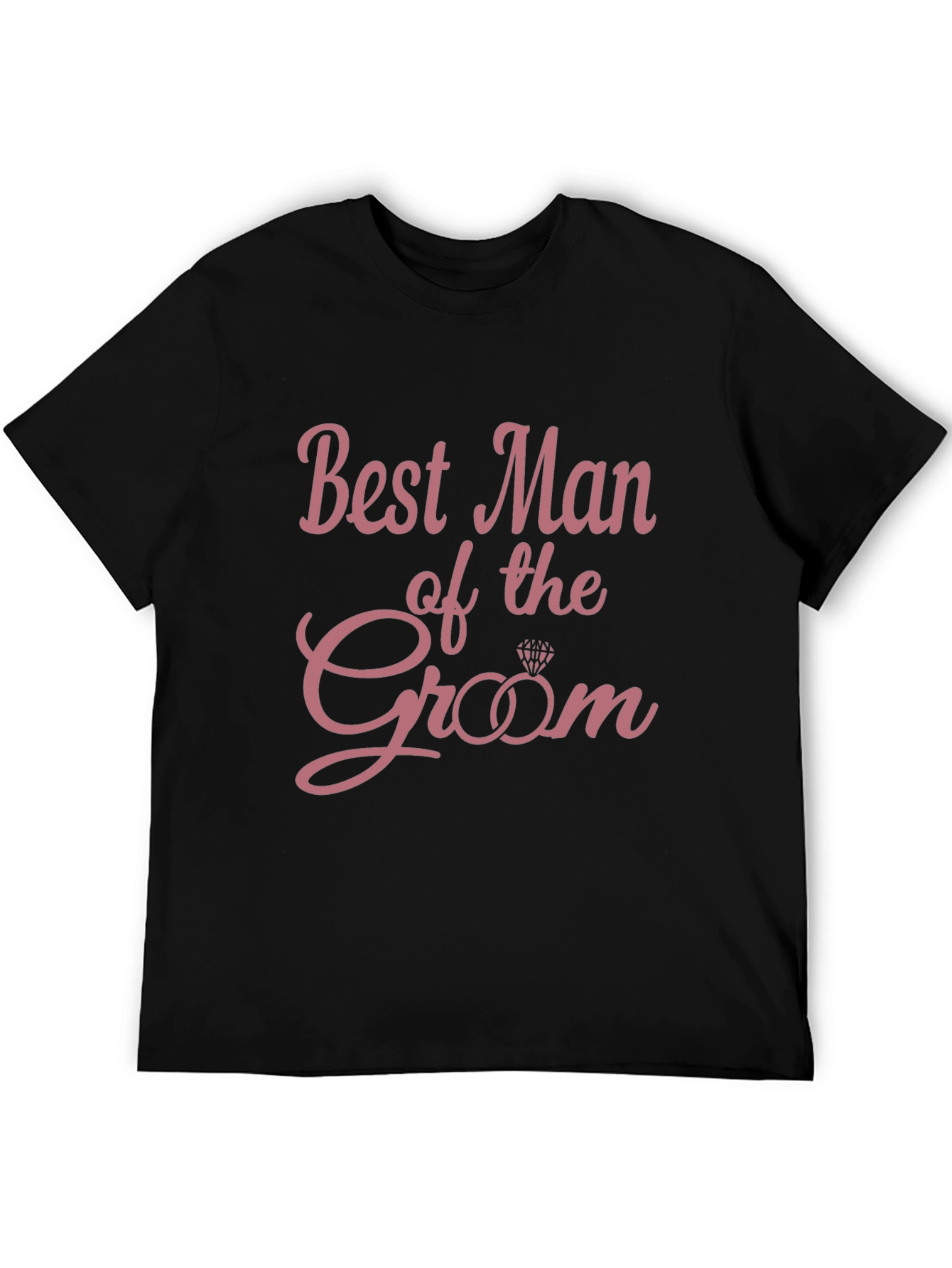 Black Best Man of the Groom T-Shirt - Wedding Party Apparel view 5