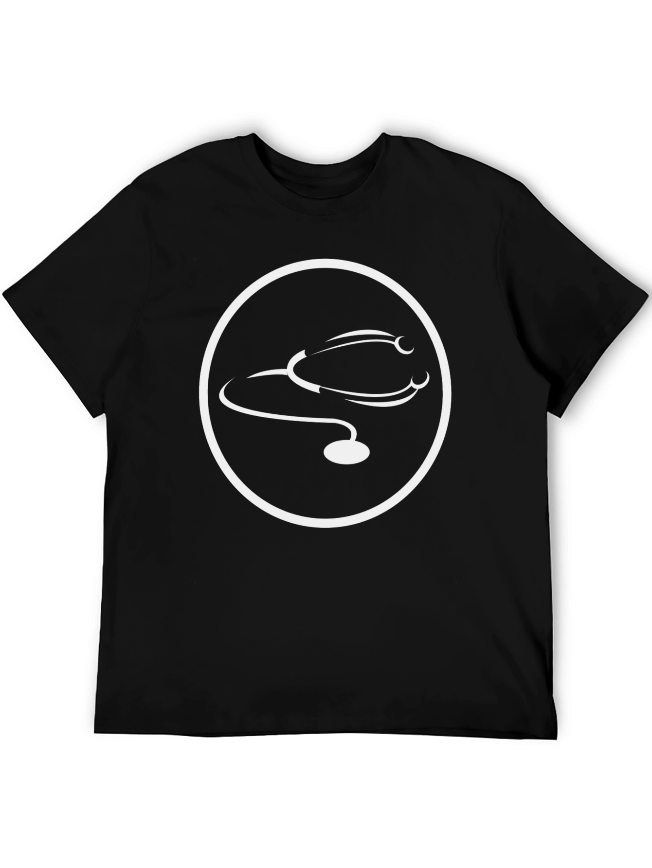 Black Medical Stethoscope Graphic Tee - Doctor Nurse Shirt view 5