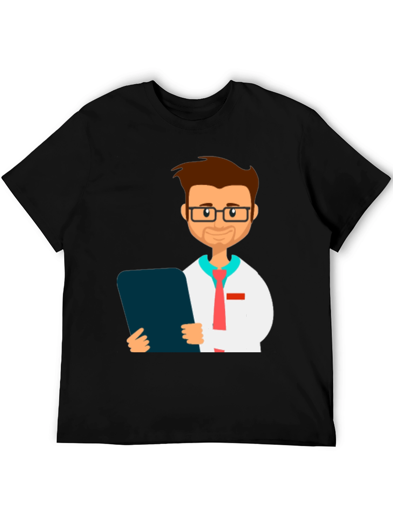 Black Cartoon Doctor Graphic Tee view 5