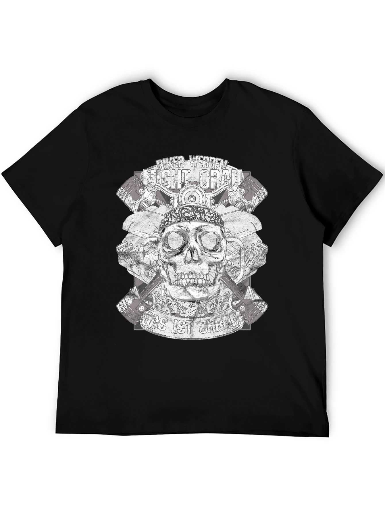 Black Biker Werden Night Grab Black T-Shirt view 5