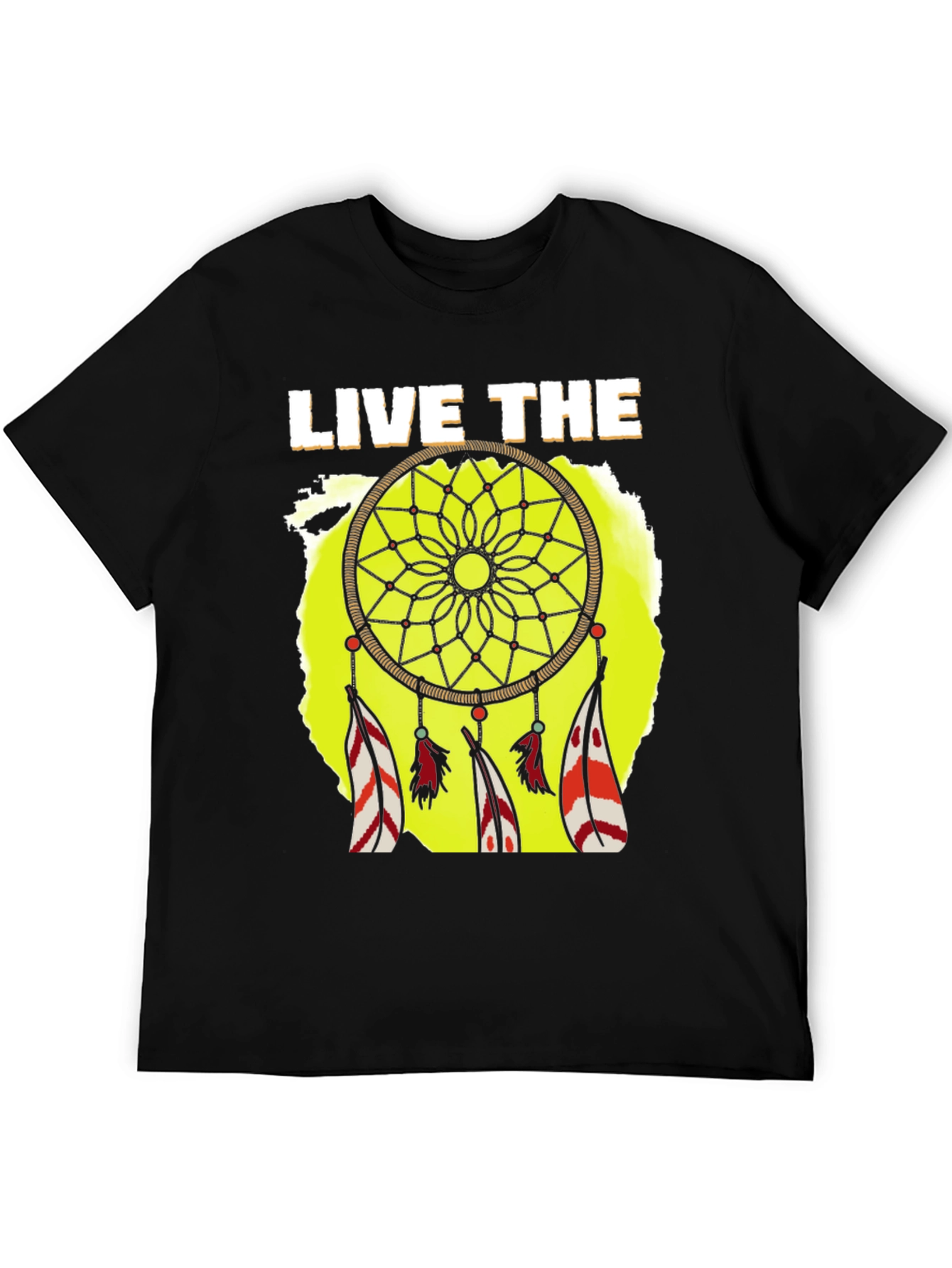 Black Live the Dreamcatcher T-Shirt - Black view 5