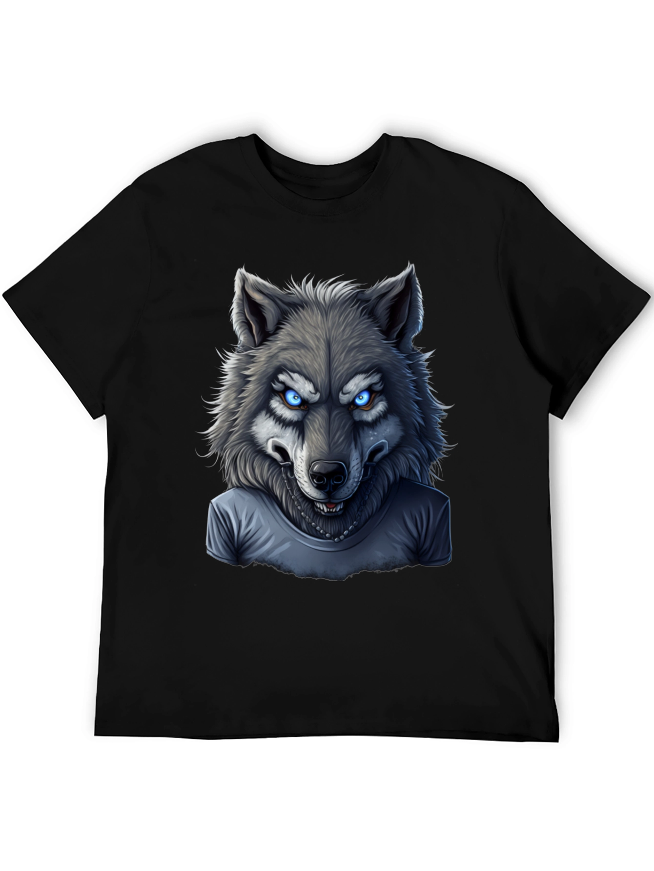 Black Wolf T-Shirt: Fierce Graphic Tee view 5