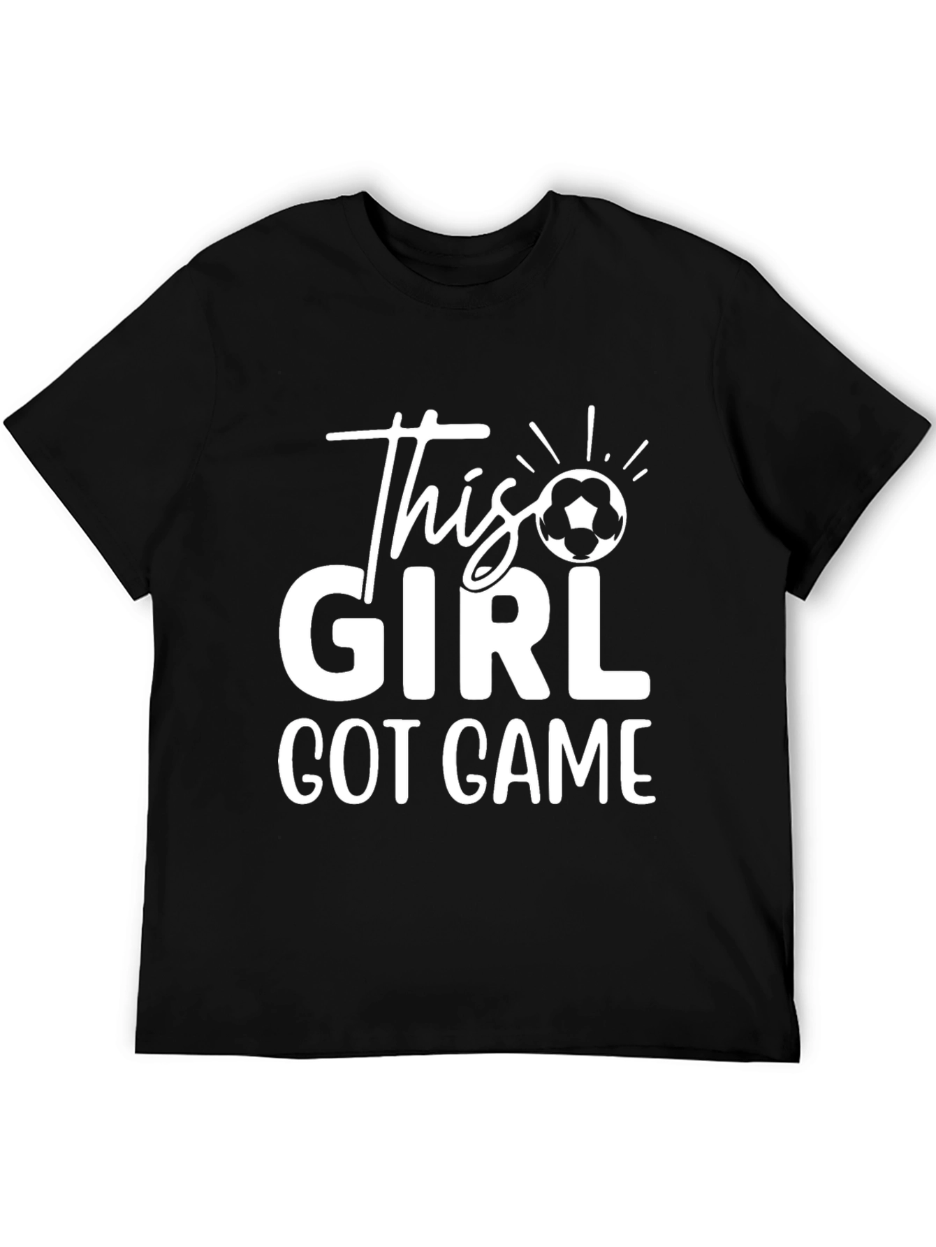Black This Girl Got Game Soccer T-Shirt view 5