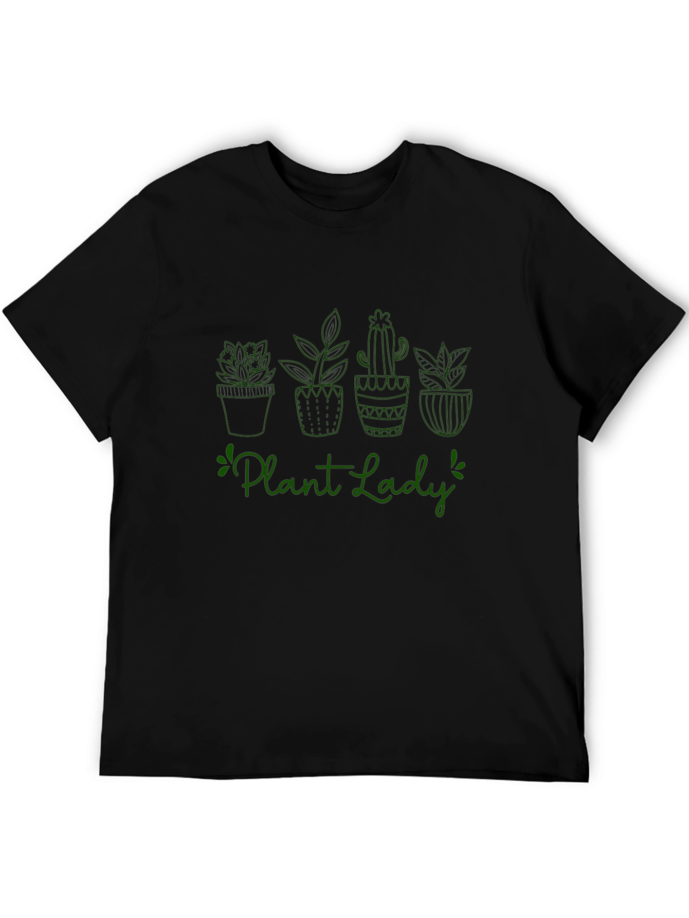 Plant Lady Graphic Tee - Black Cotton T-Shirt - 5