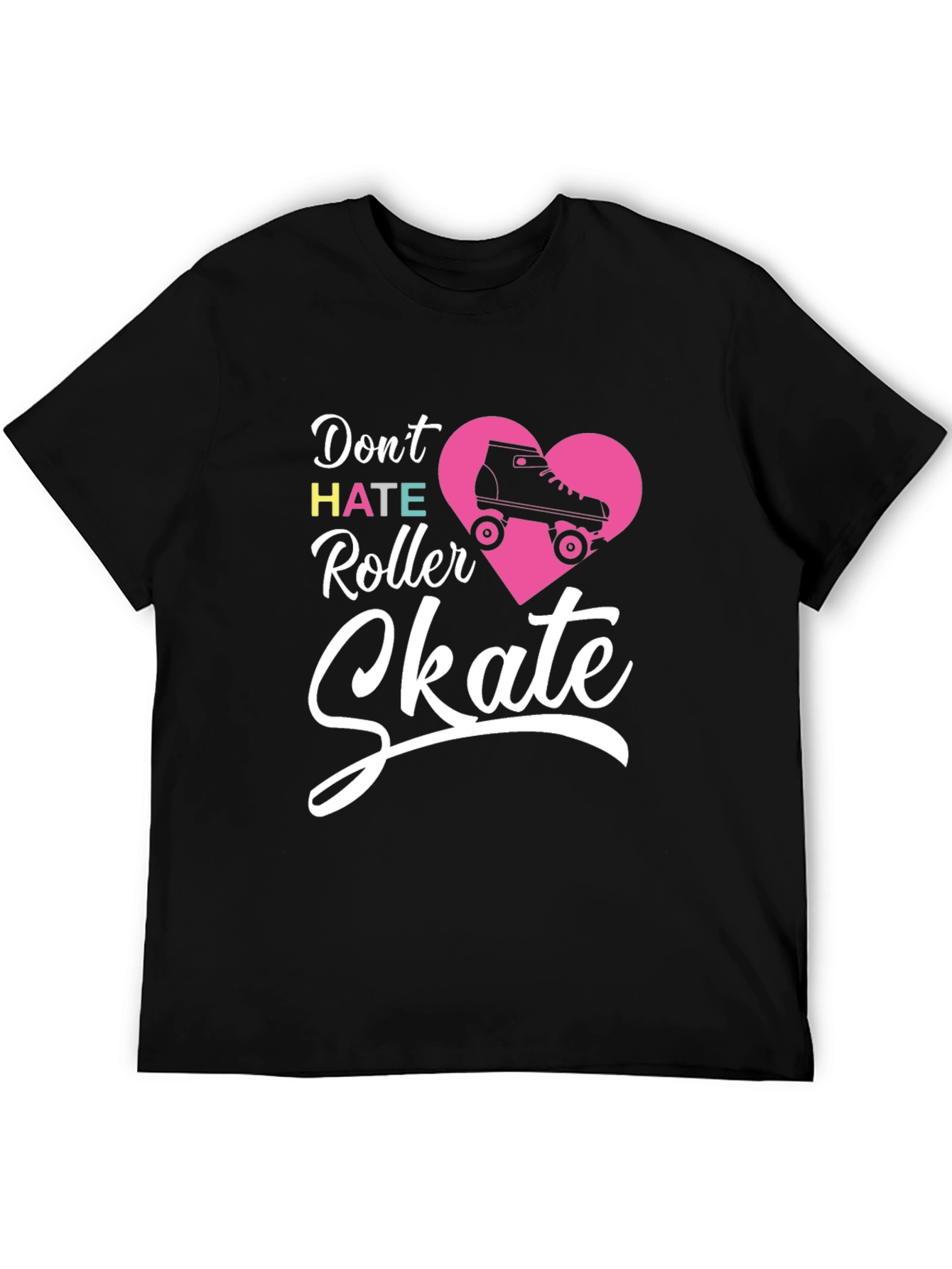 Black Don't Hate Roller Skate T-Shirt view 5