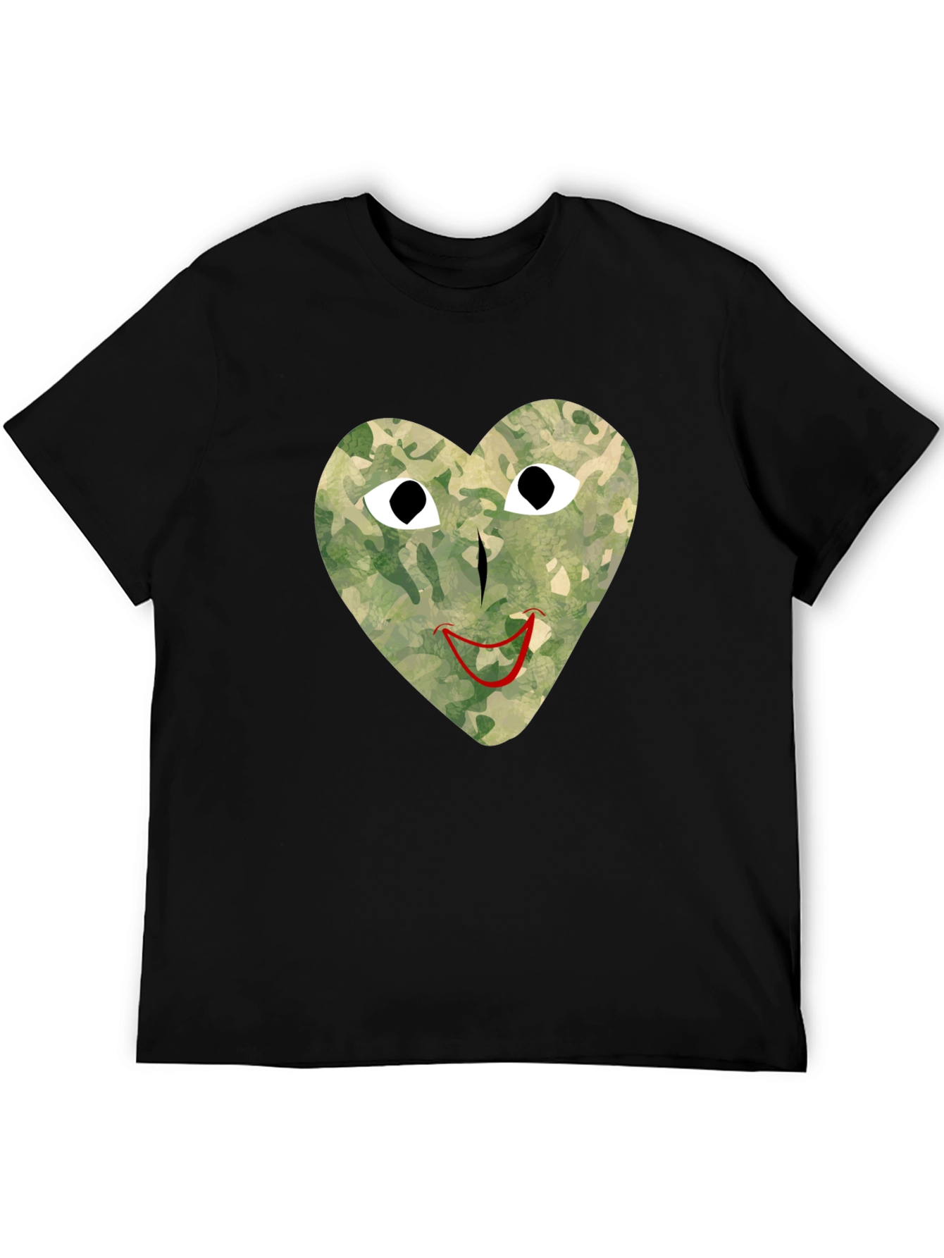 Black Camo Heart Graphic Tee - Unique Streetwear Style view 5