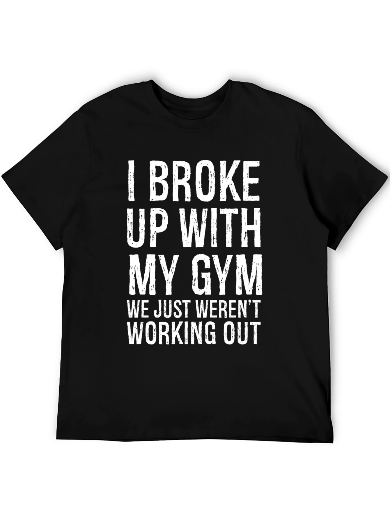 Black Funny Gym Breakup T-Shirt - Workout Humor Tee view 5