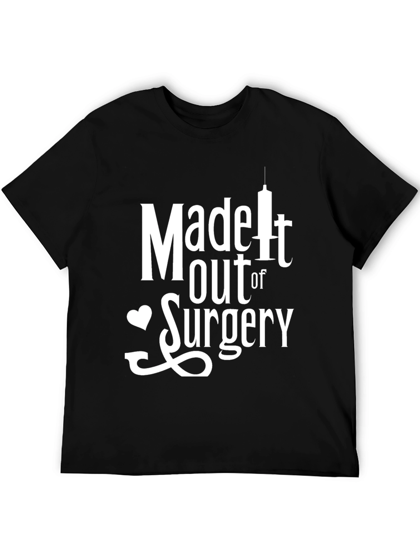 Black Made it Out of Surgery T-Shirt - Unique Recovery Gift view 5