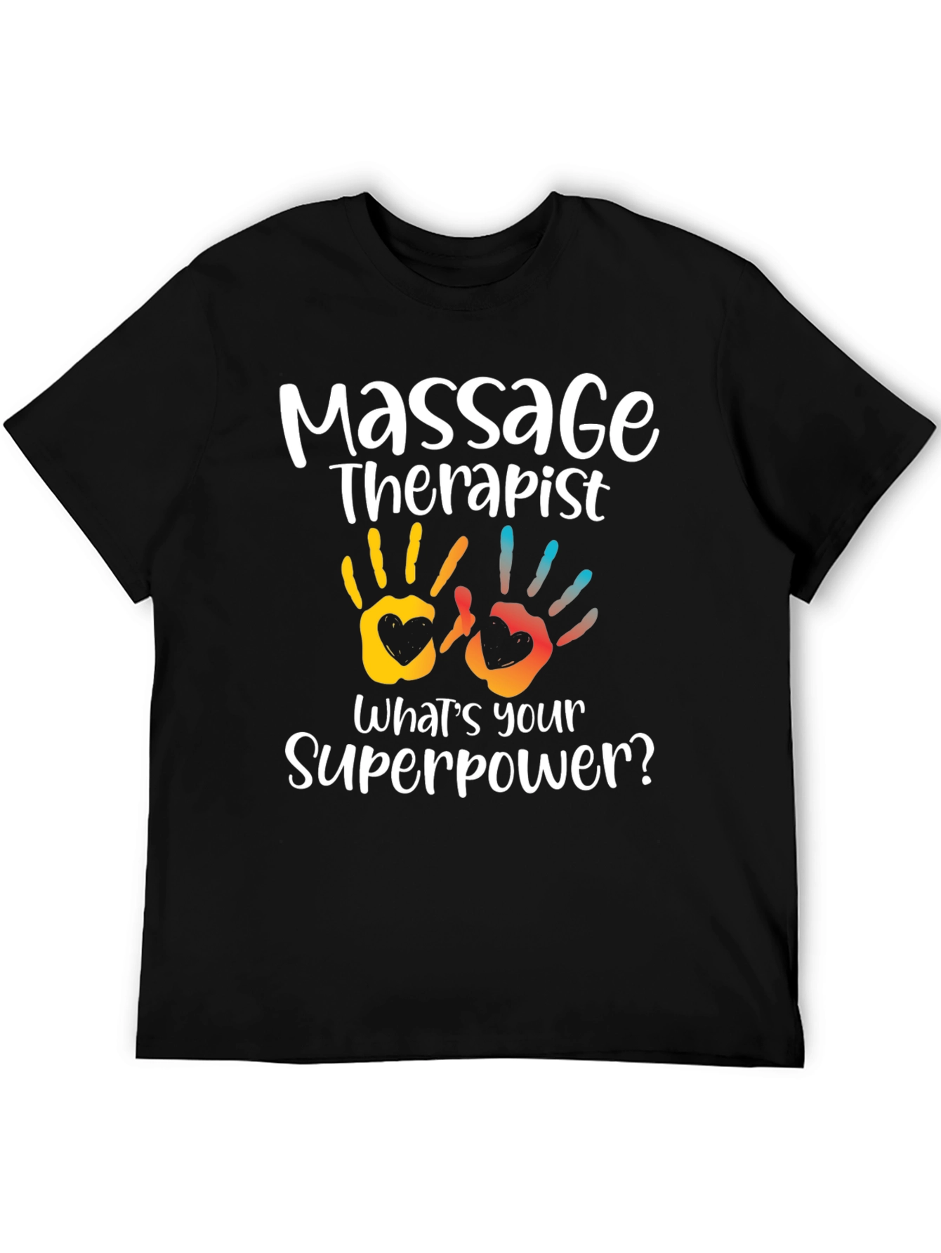 Black Massage Therapist Superpower T-Shirt view 5