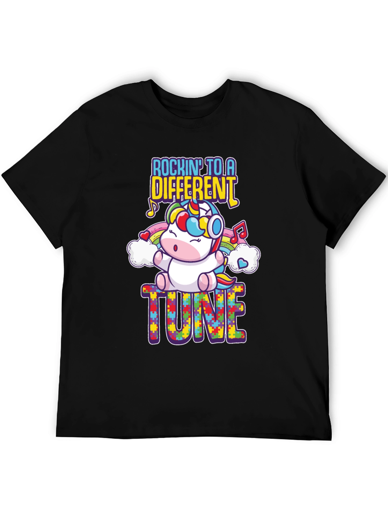 Rockin' to a Different Tune Autism Awareness T-Shirt - 5