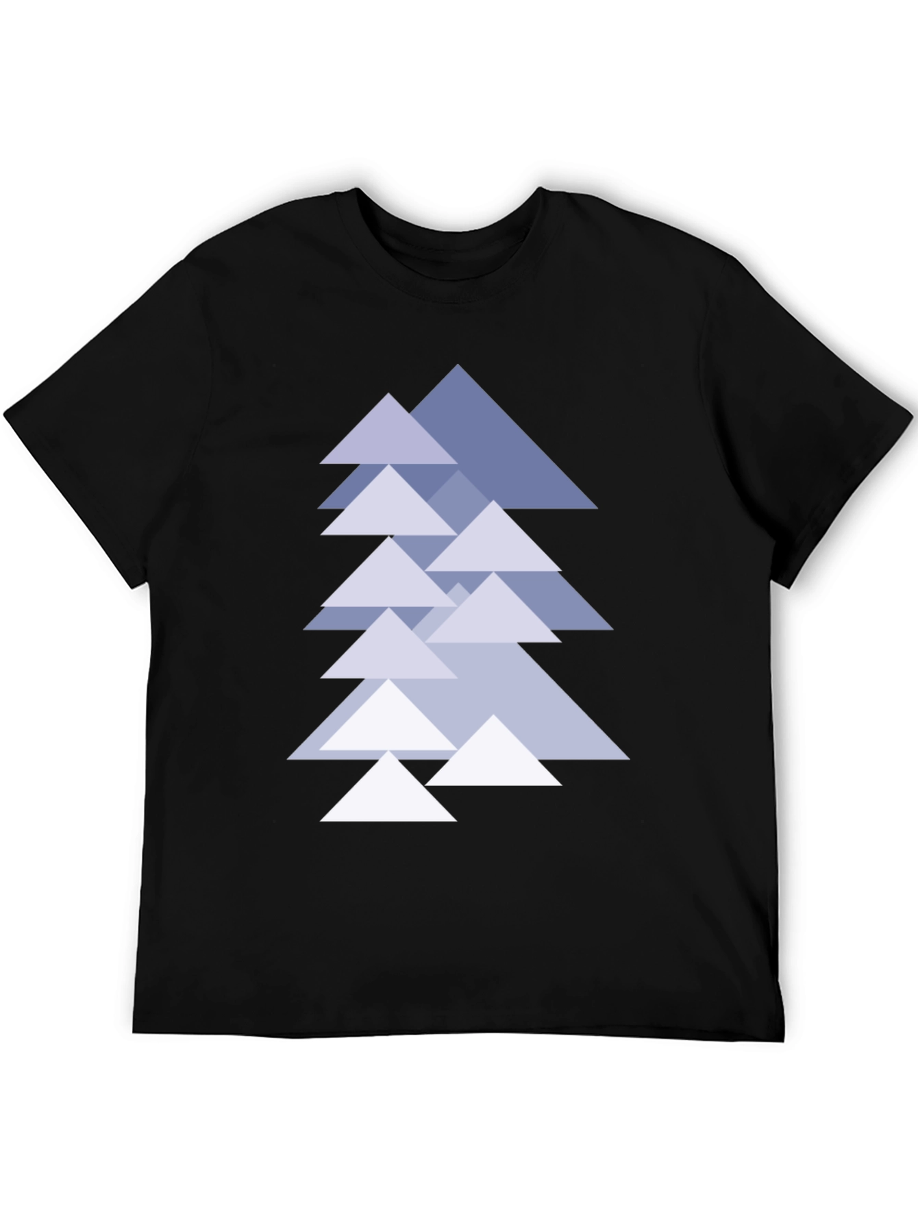 Black Geometric Tree T-Shirt - Modern Minimalist Design view 5
