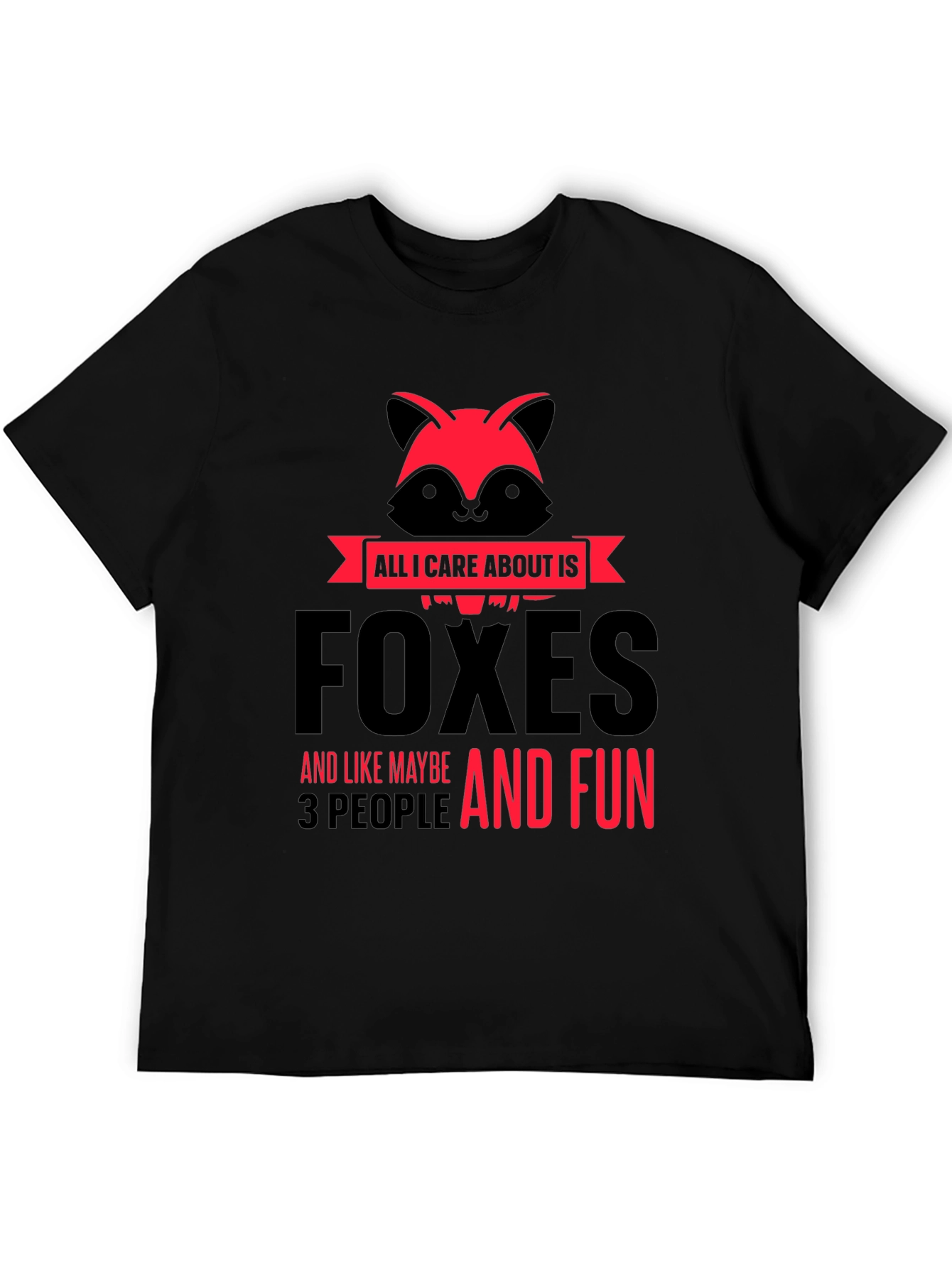 Black Foxes And Fun Graphic T-Shirt view 5