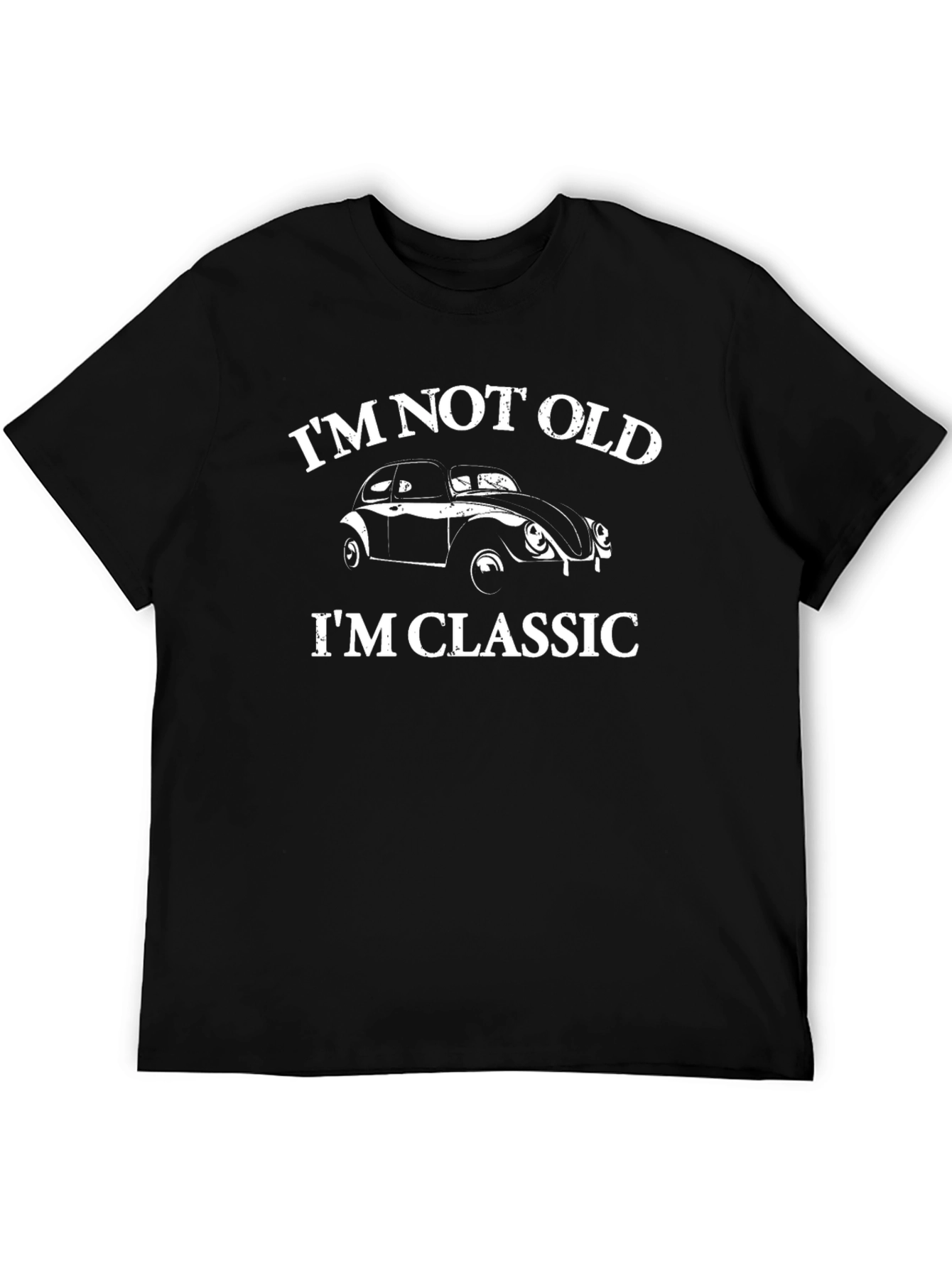 Black Classic Car T-Shirt - "I'm Not Old, I'm Classic" view 5