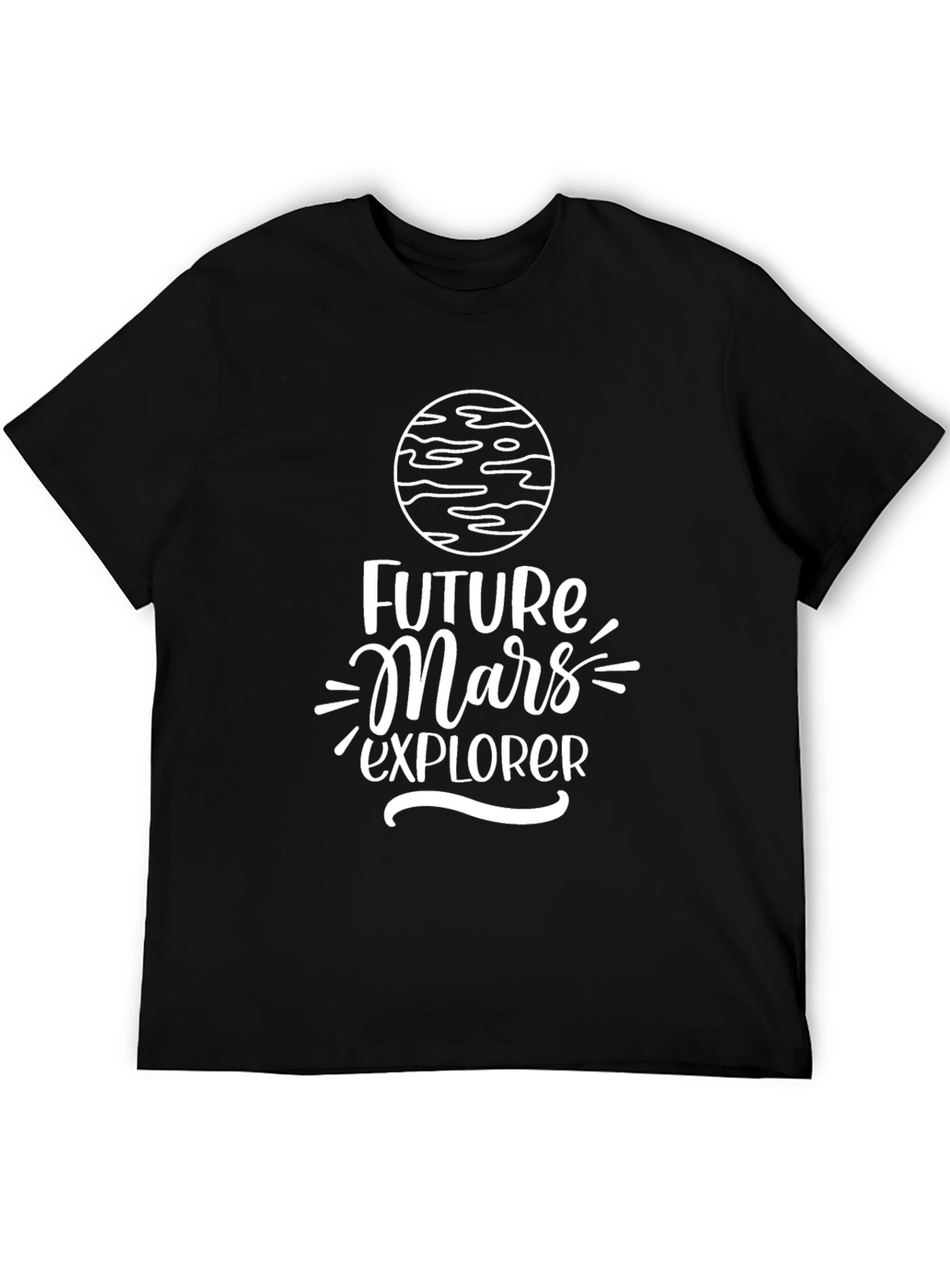 Black Future Mars Explorer Black T-Shirt view 5