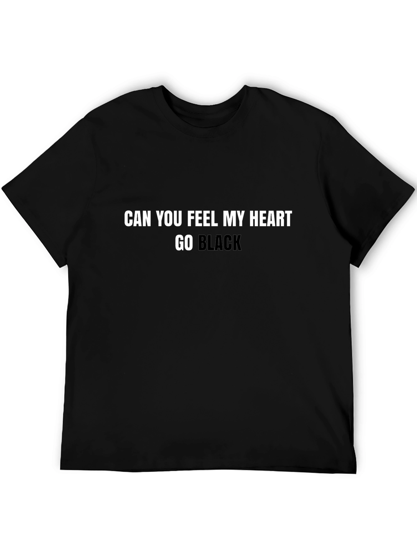 Black Can You Feel My Heart Go Black Tee view 5
