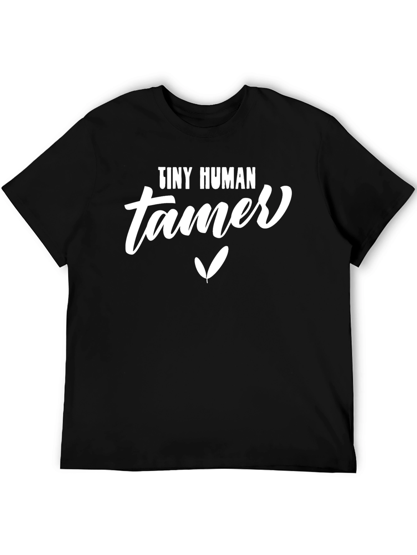 Black Tiny Human Tamer Graphic Tee - Soft Cotton Blend view 5